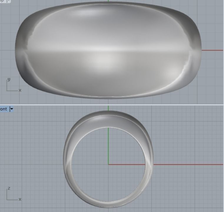 female ring 3D print model_9