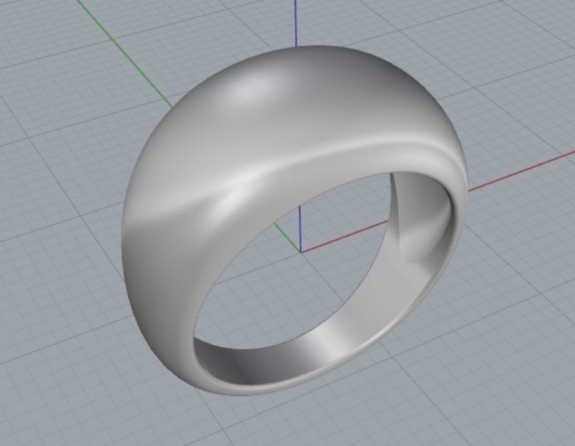female ring 3D print model_8