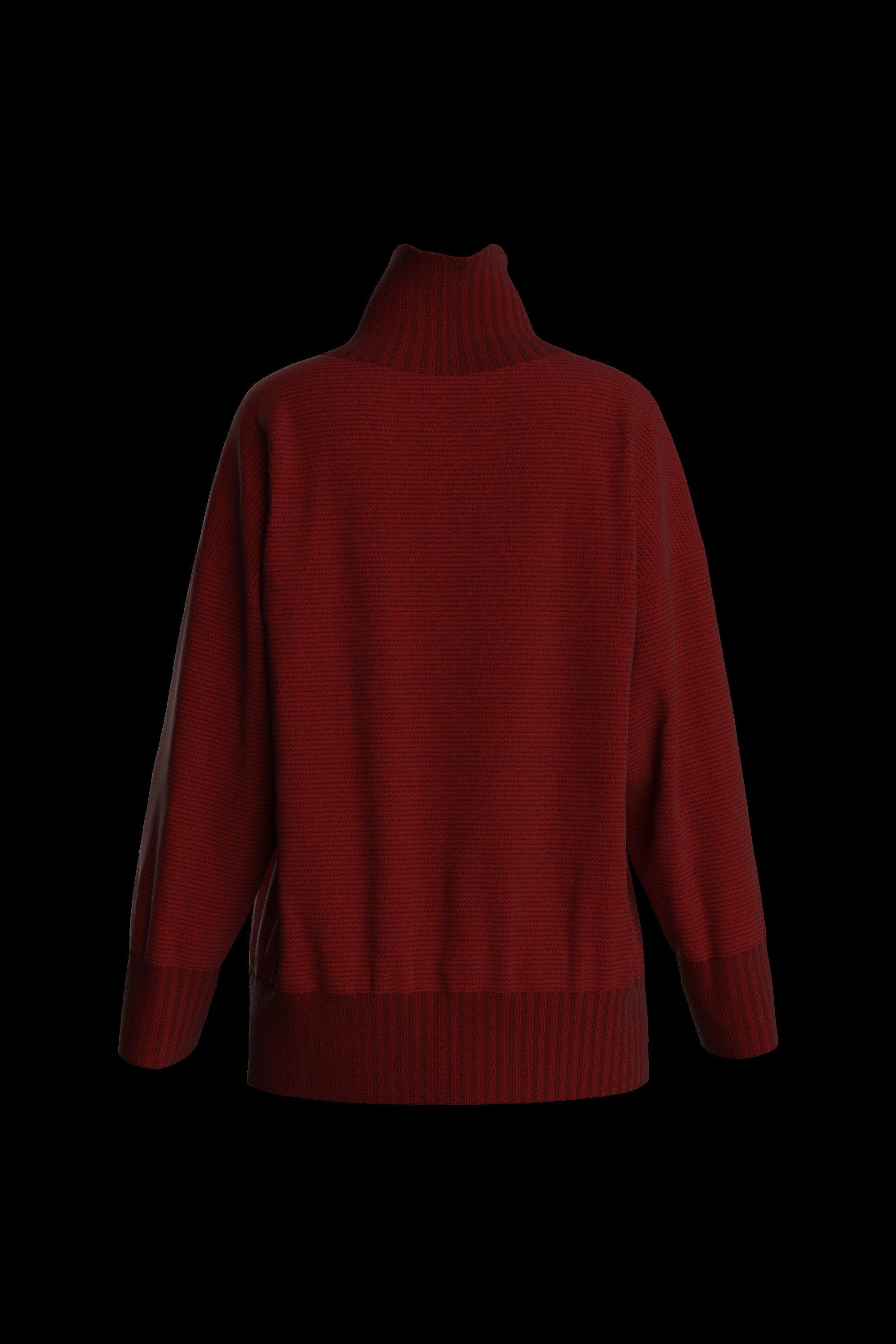Female knit long sleeve 3D model_20