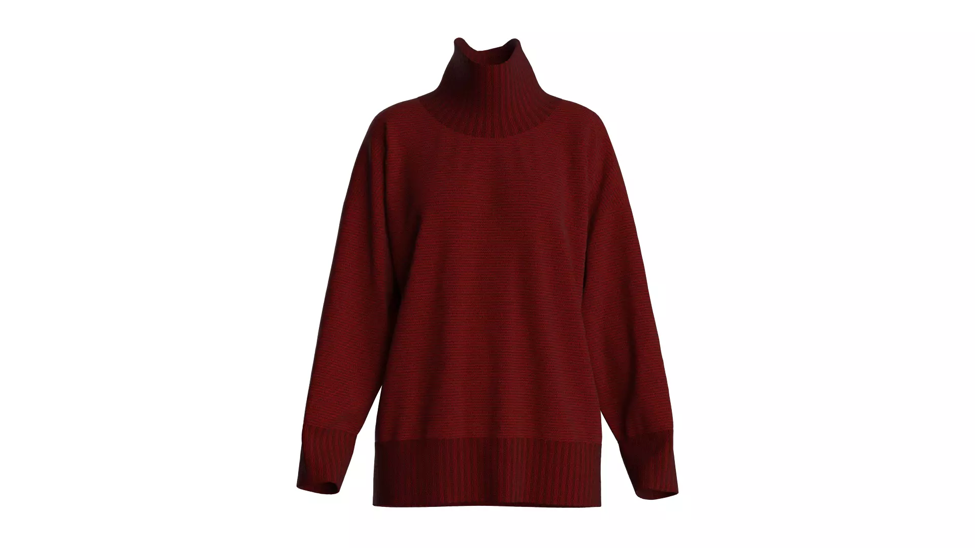Female knit long sleeve 3D model_0