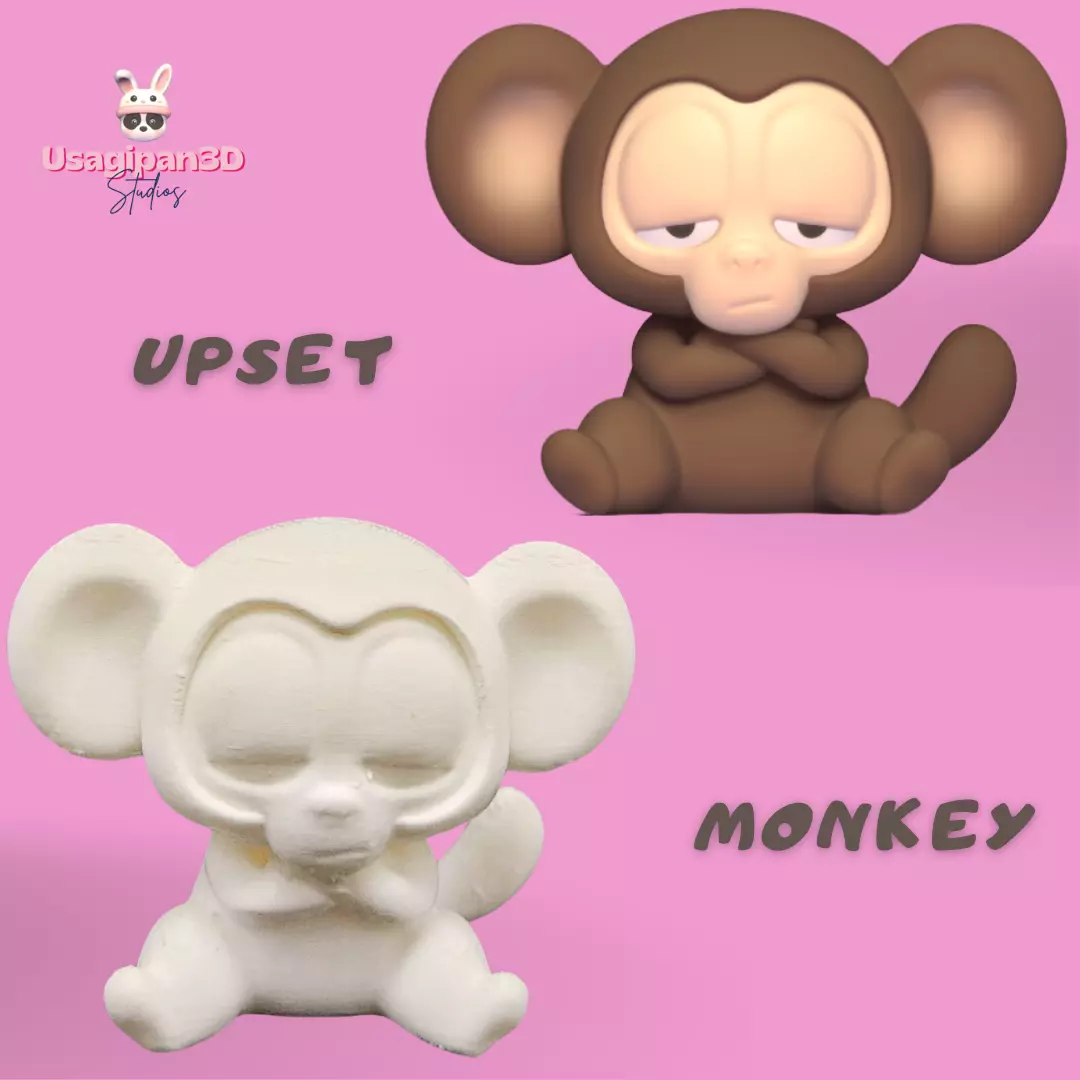 Upset Monkey 3D print model_0