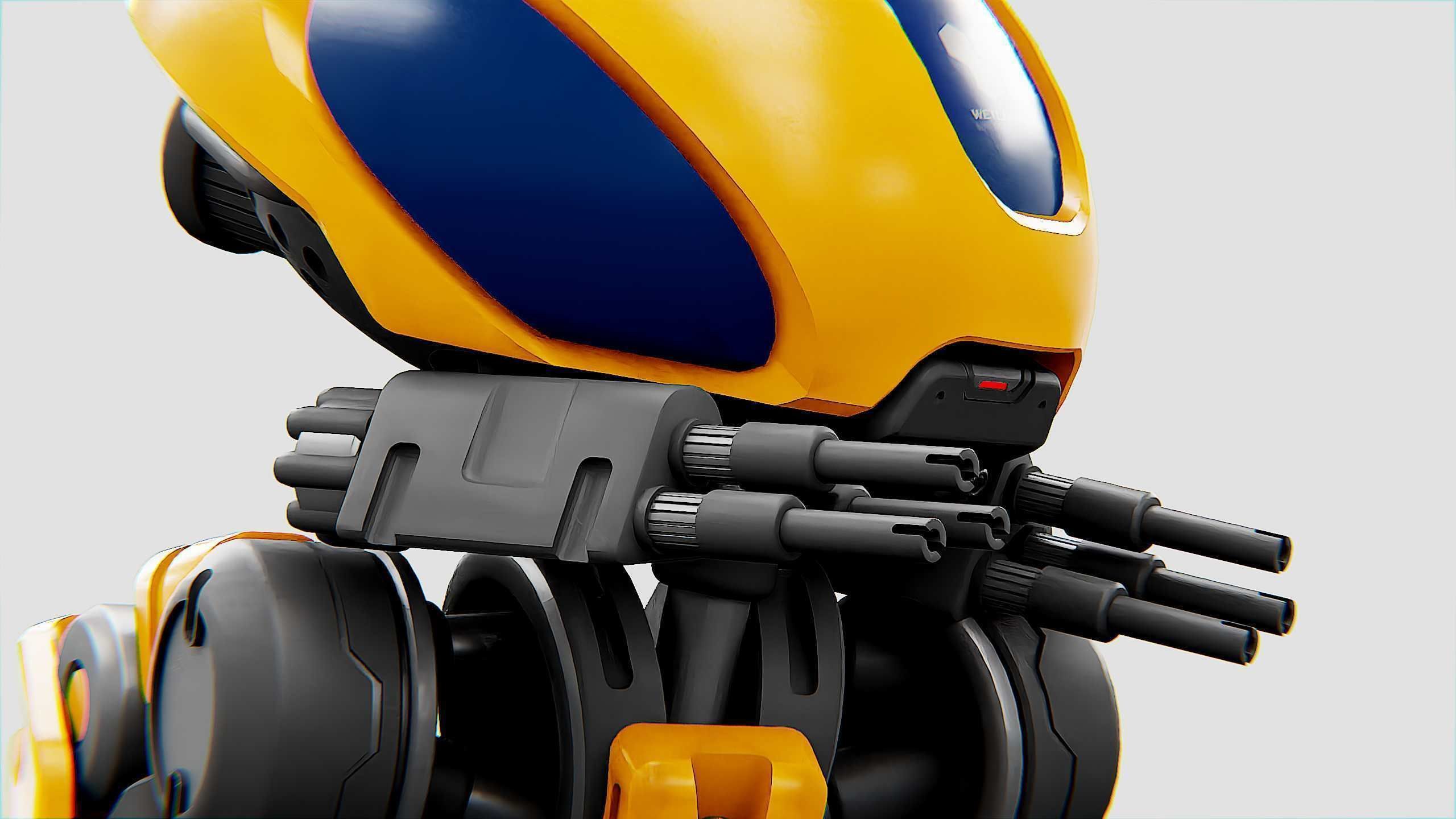 MILITARY BOT M-3000 Rigged for Unreal Engine - Unity - MIXAMO  3D model_20