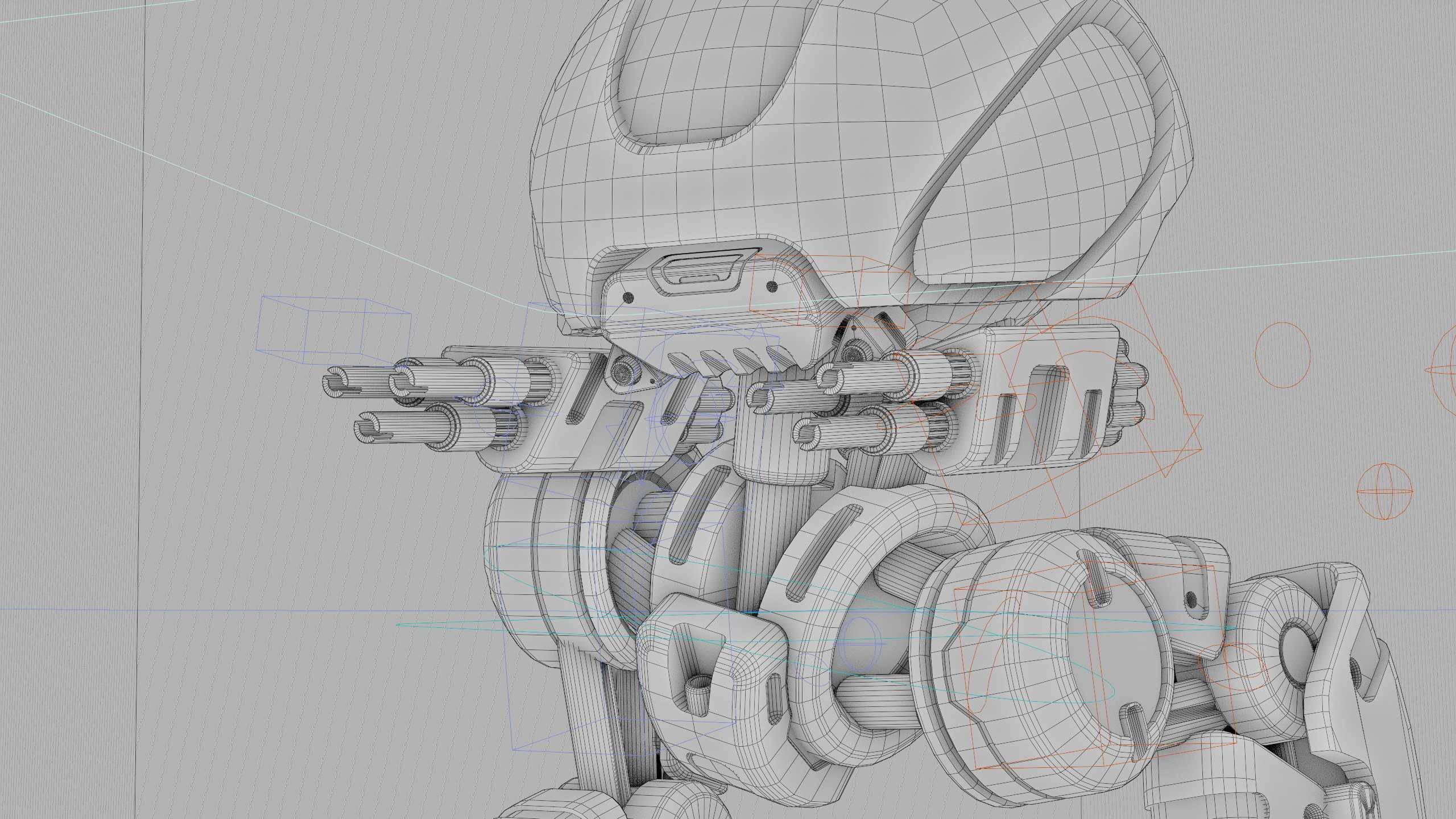 MILITARY BOT M-3000 Rigged for Unreal Engine - Unity - MIXAMO  3D model_42