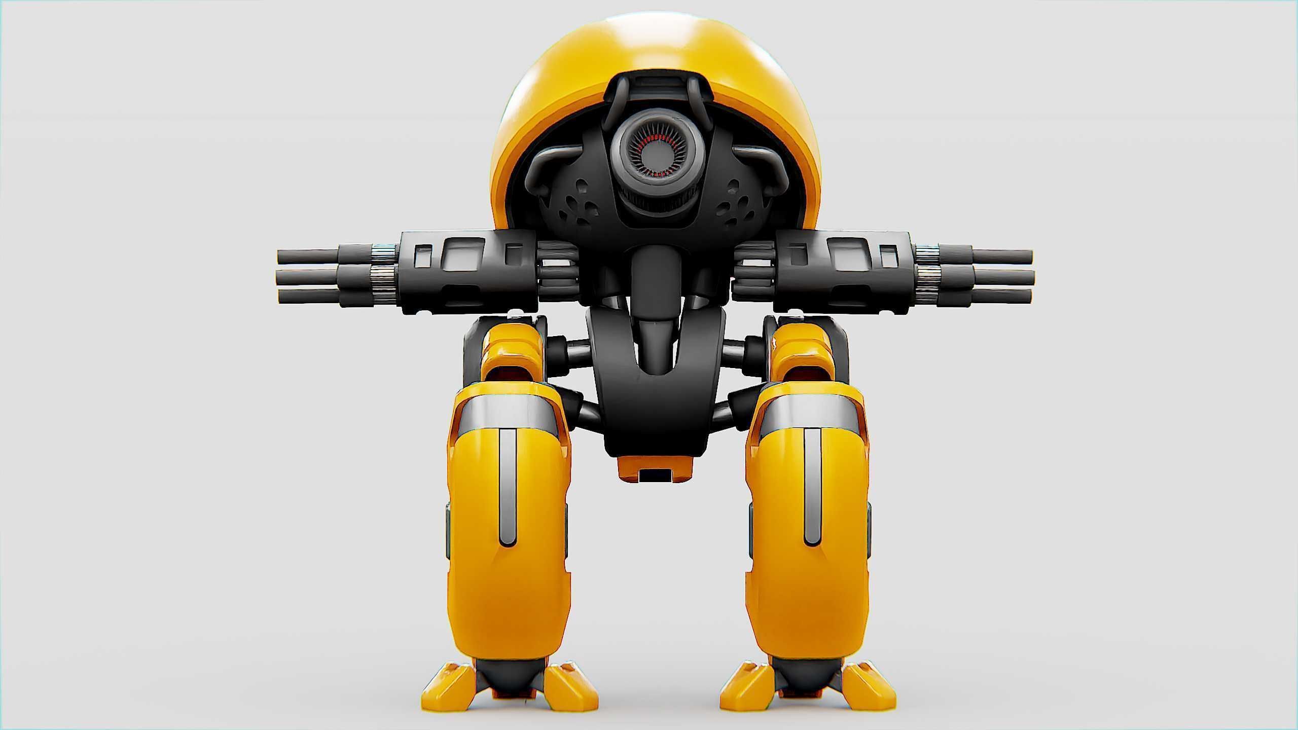 MILITARY BOT M-3000 Rigged for Unreal Engine - Unity - MIXAMO  3D model_25