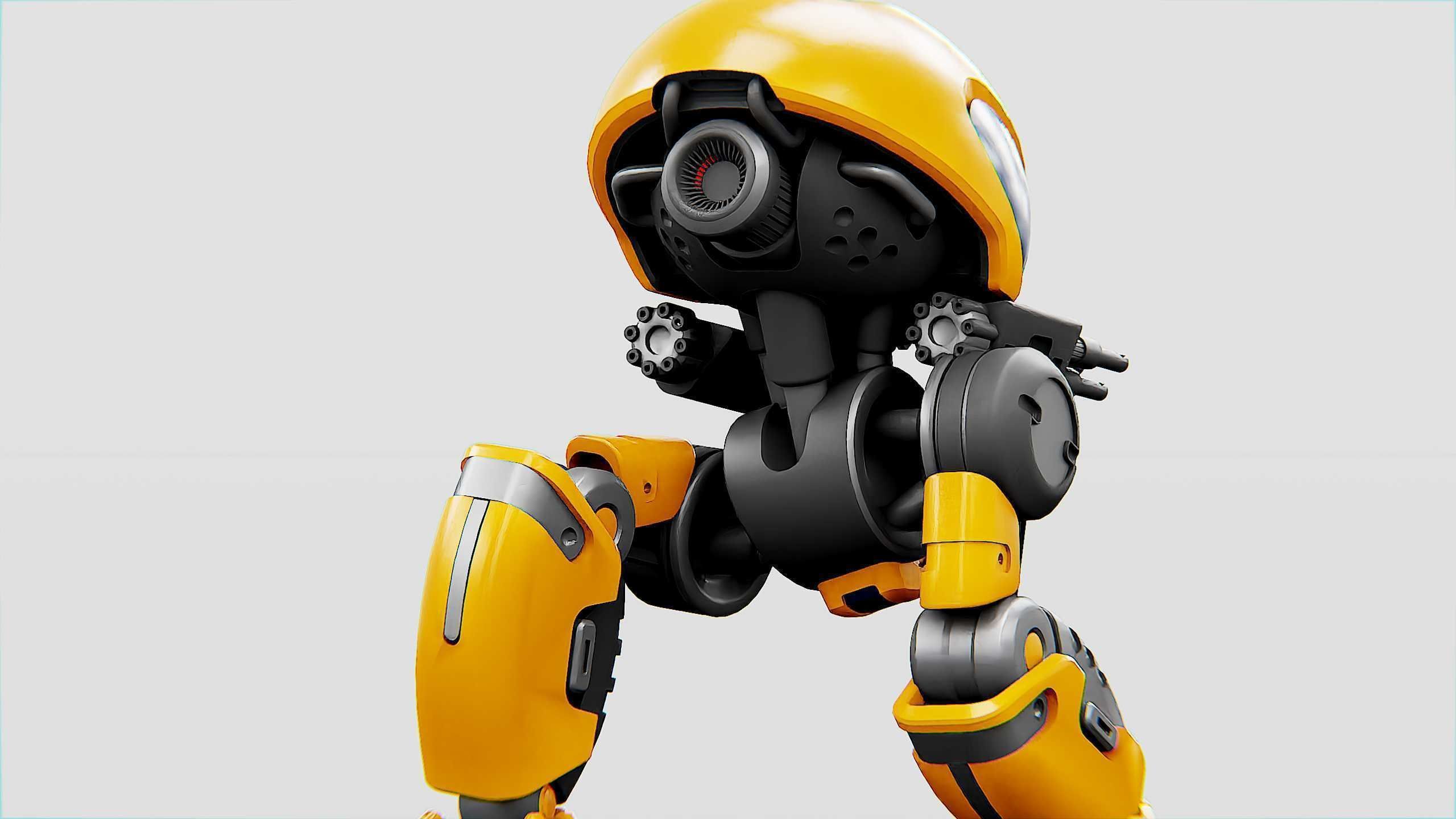 MILITARY BOT M-3000 Rigged for Unreal Engine - Unity - MIXAMO  3D model_30