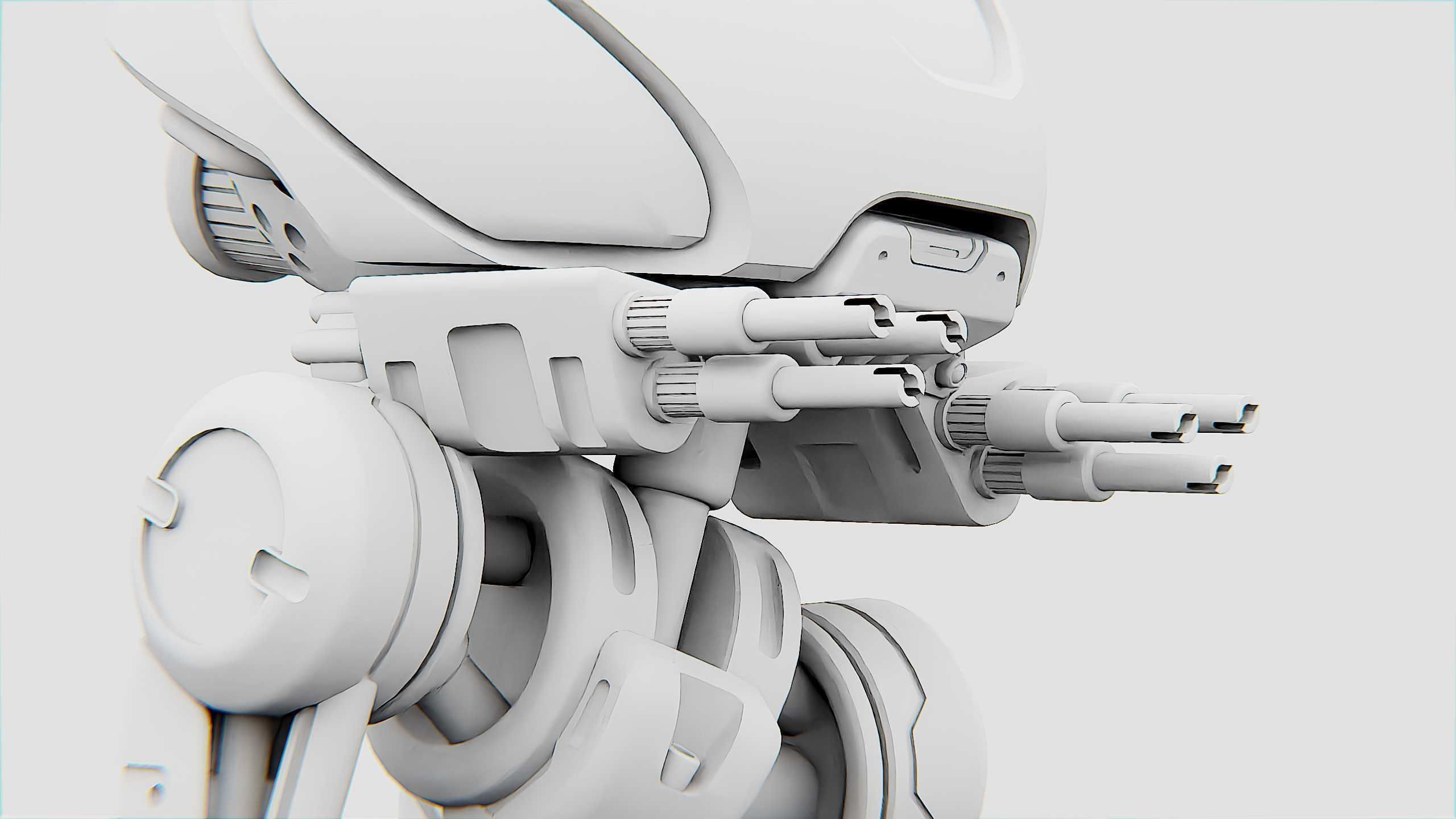 MILITARY BOT M-3000 Rigged for Unreal Engine - Unity - MIXAMO  3D model_34