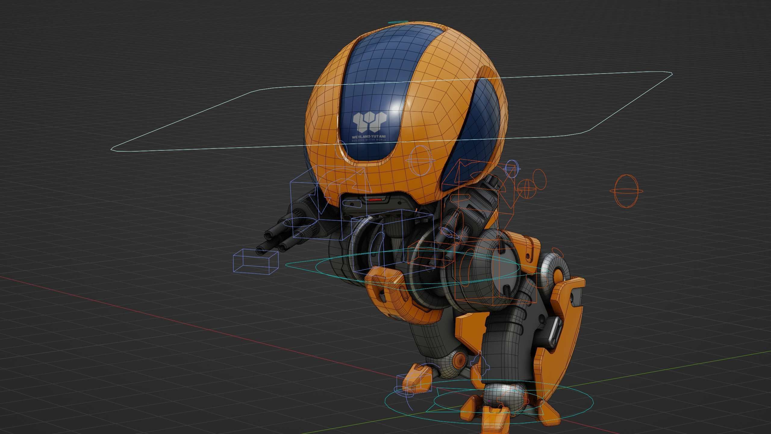MILITARY BOT M-3000 Rigged for Unreal Engine - Unity - MIXAMO  3D model_37