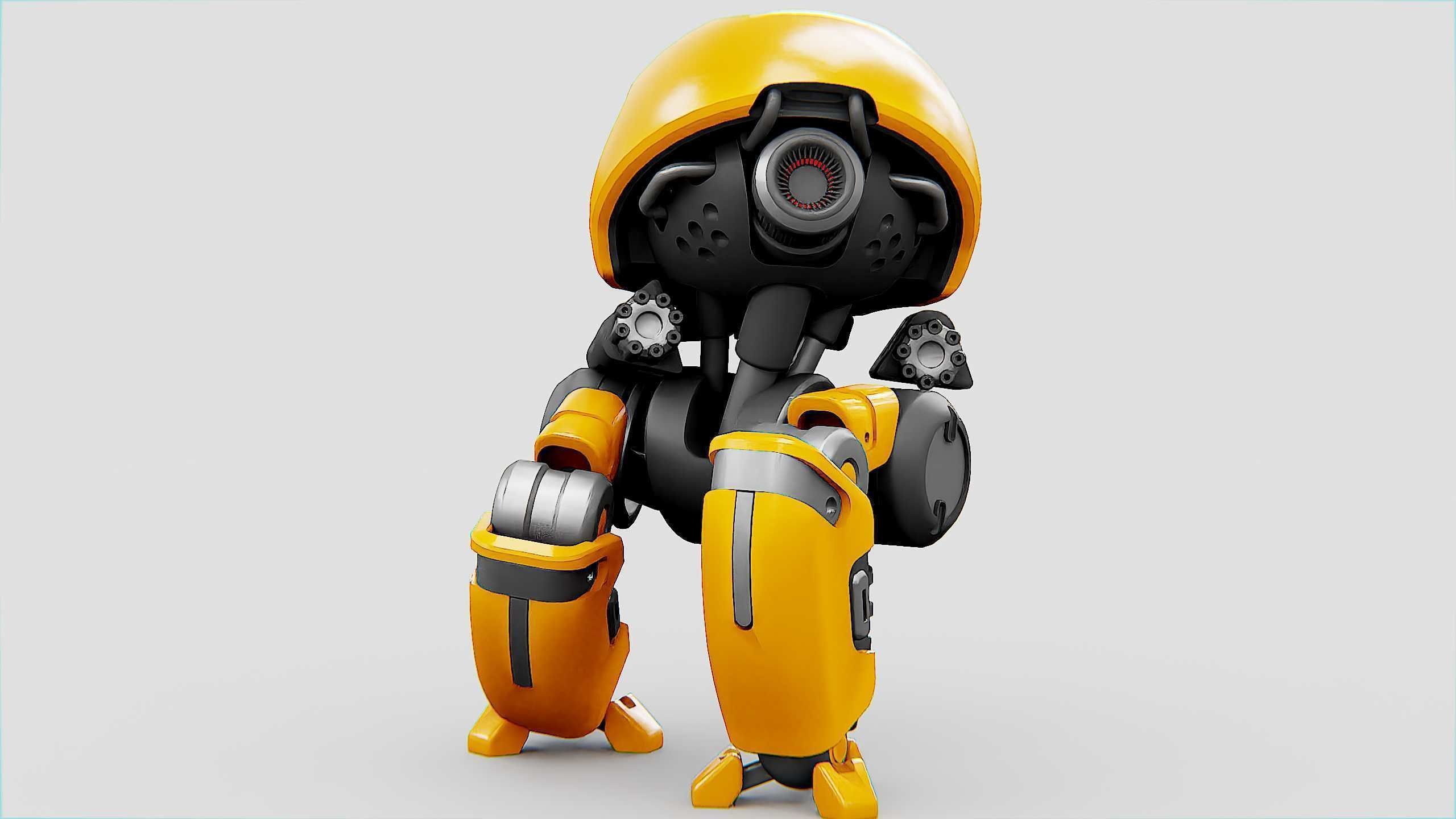 MILITARY BOT M-3000 Rigged for Unreal Engine - Unity - MIXAMO  3D model_11