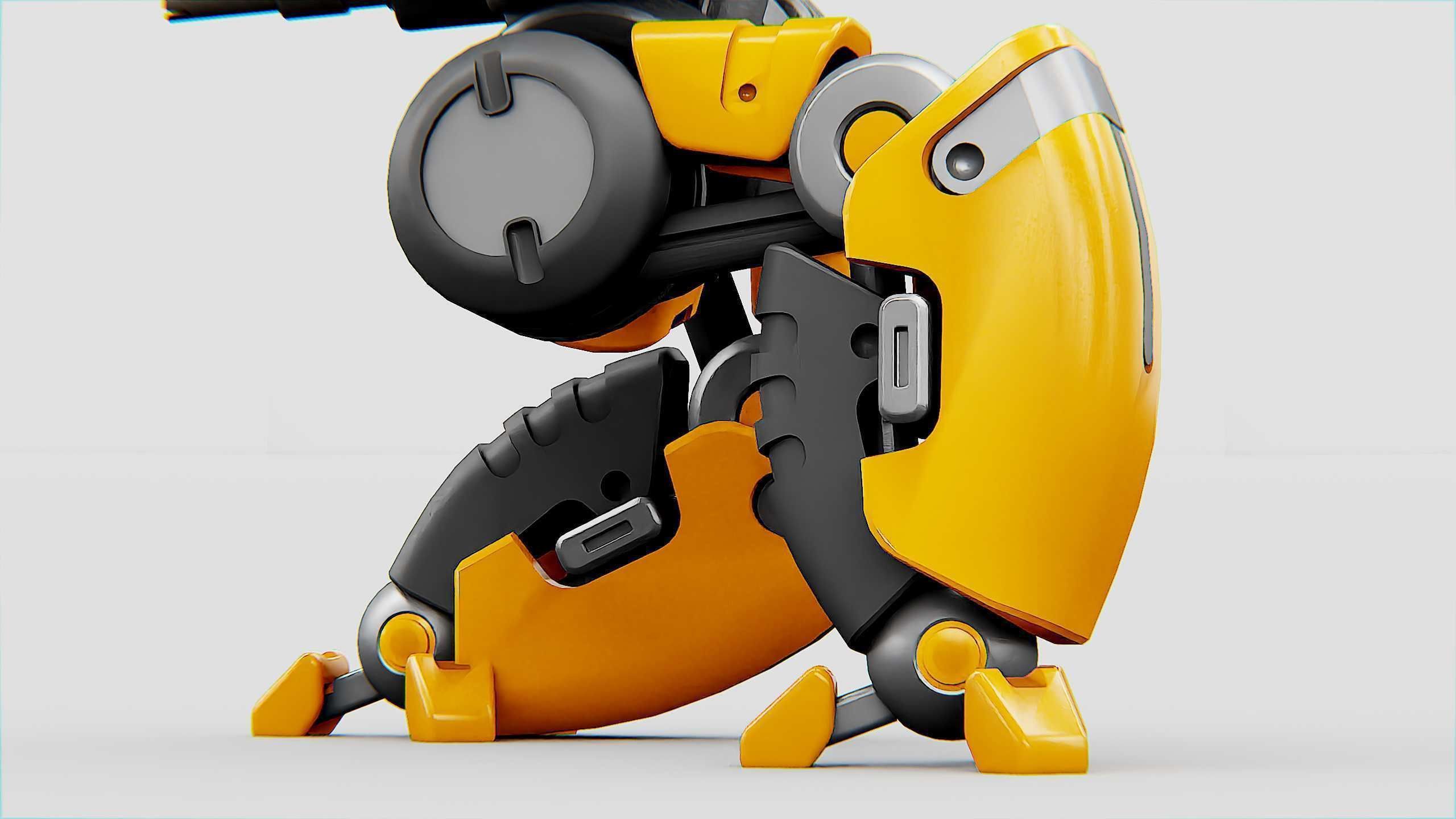 MILITARY BOT M-3000 Rigged for Unreal Engine - Unity - MIXAMO  3D model_31