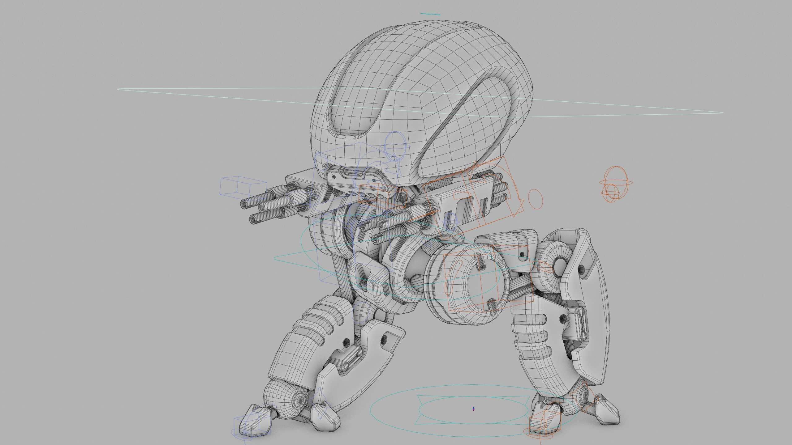 MILITARY BOT M-3000 Rigged for Unreal Engine - Unity - MIXAMO  3D model_40