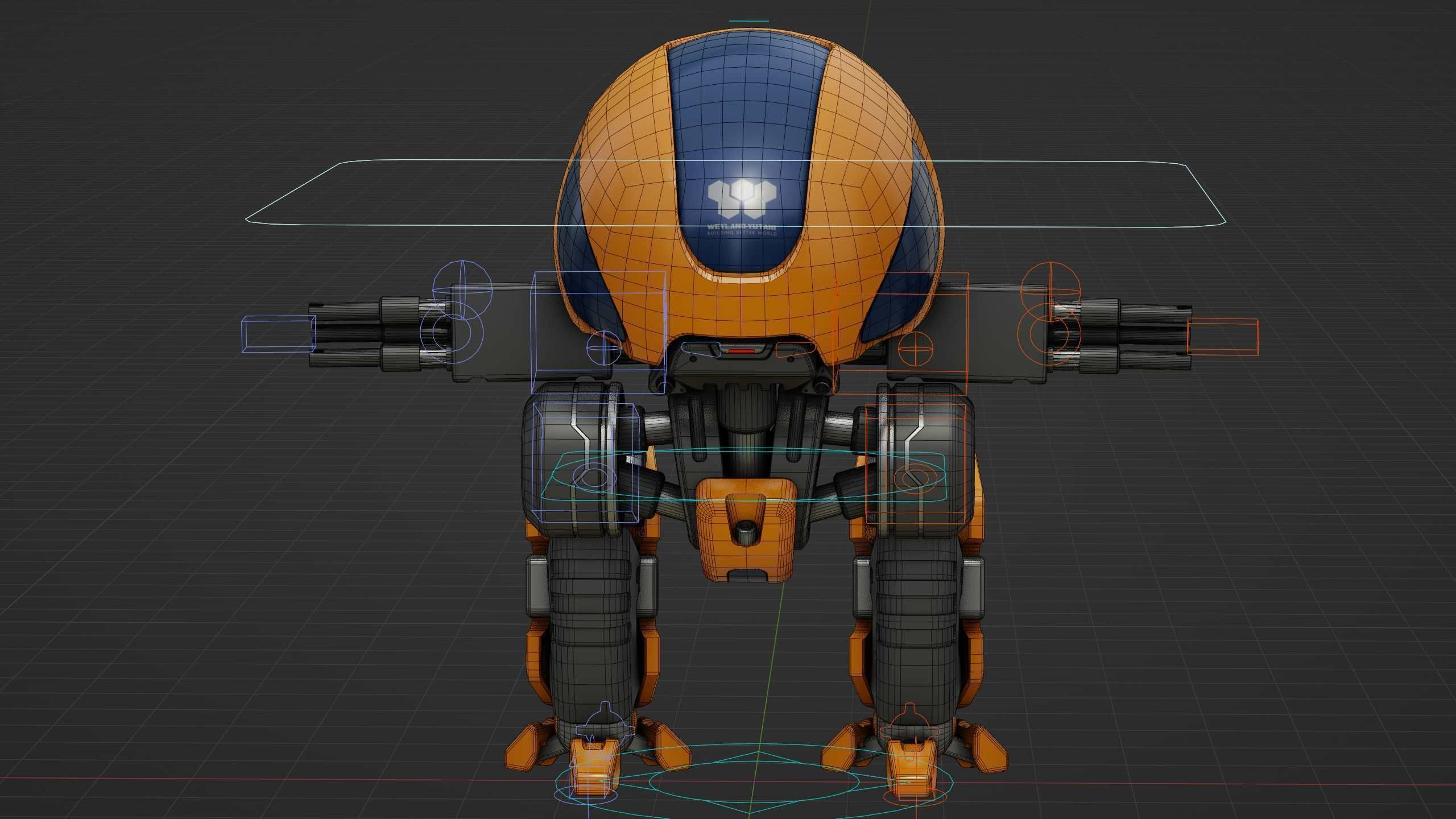 MILITARY BOT M-3000 Rigged for Unreal Engine - Unity - MIXAMO  3D model_39