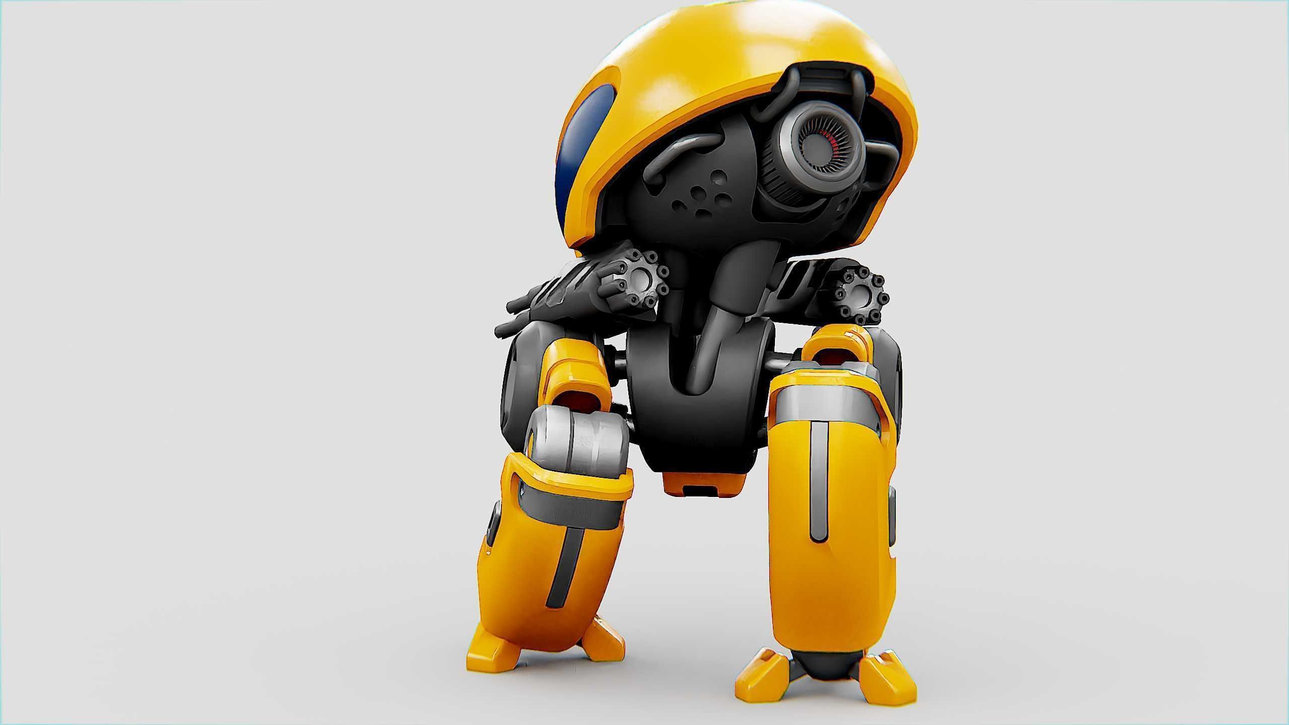 MILITARY BOT M-3000 Rigged for Unreal Engine - Unity - MIXAMO  3D model_10