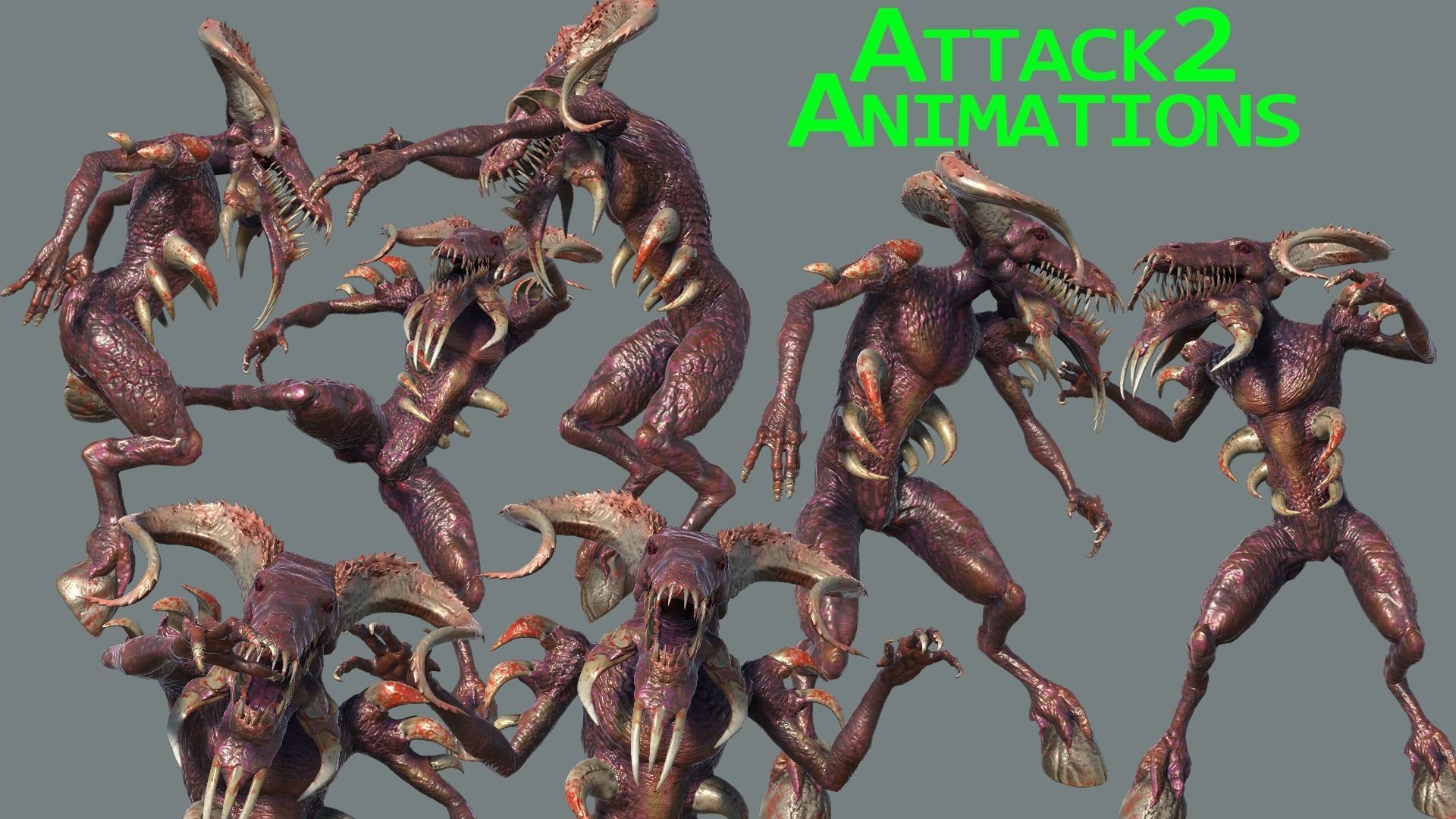 Mega Pack Horror Animations   7 packs Low-poly 3D model_20