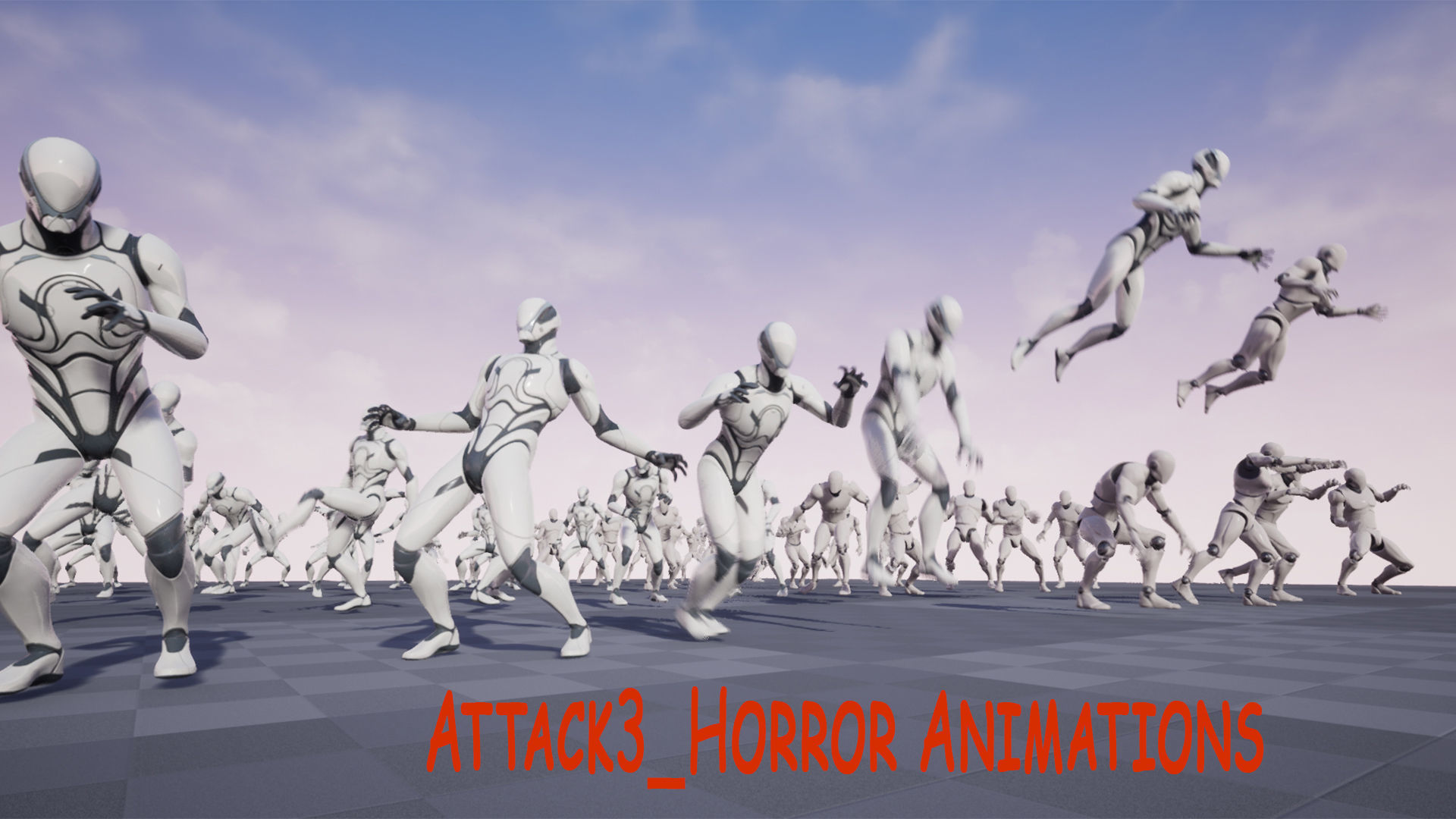 Mega Pack Horror Animations   7 packs Low-poly 3D model_32
