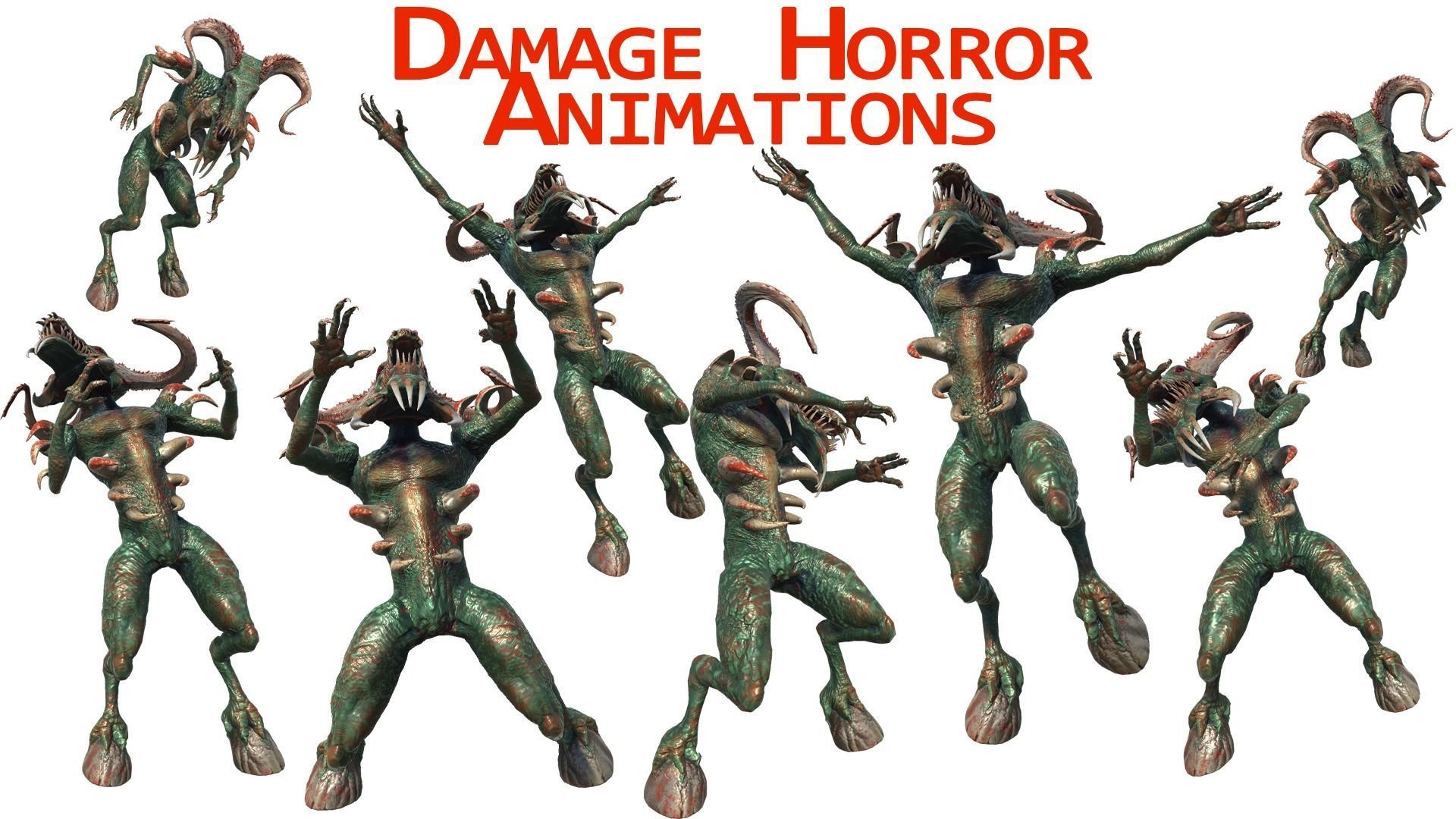 Mega Pack Horror Animations   7 packs Low-poly 3D model_28