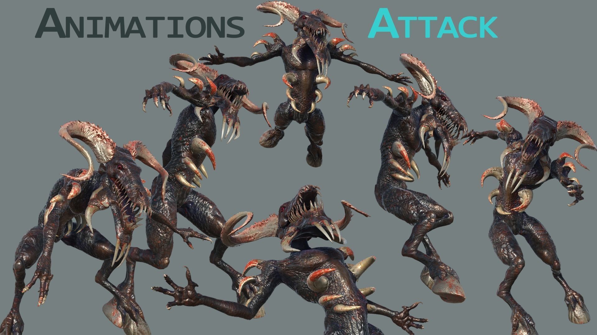 Mega Pack Horror Animations   7 packs Low-poly 3D model_22