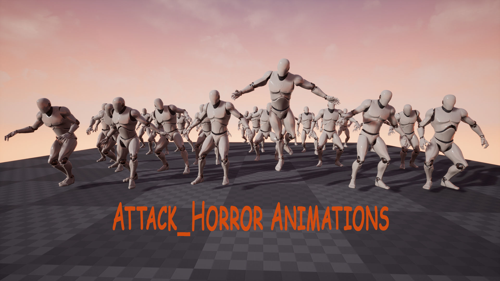 Mega Pack Horror Animations   7 packs Low-poly 3D model_15