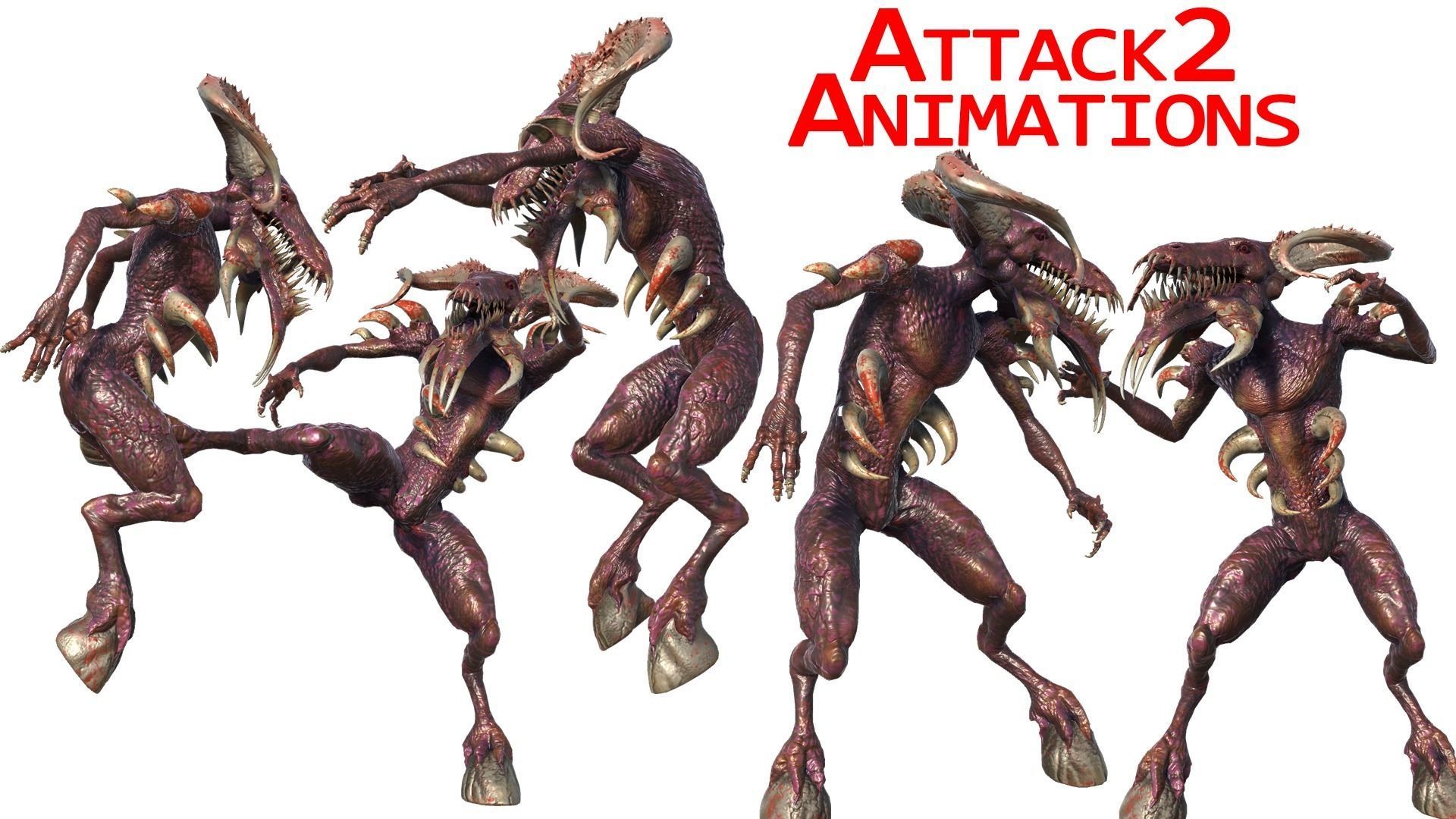 Mega Pack Horror Animations   7 packs Low-poly 3D model_26