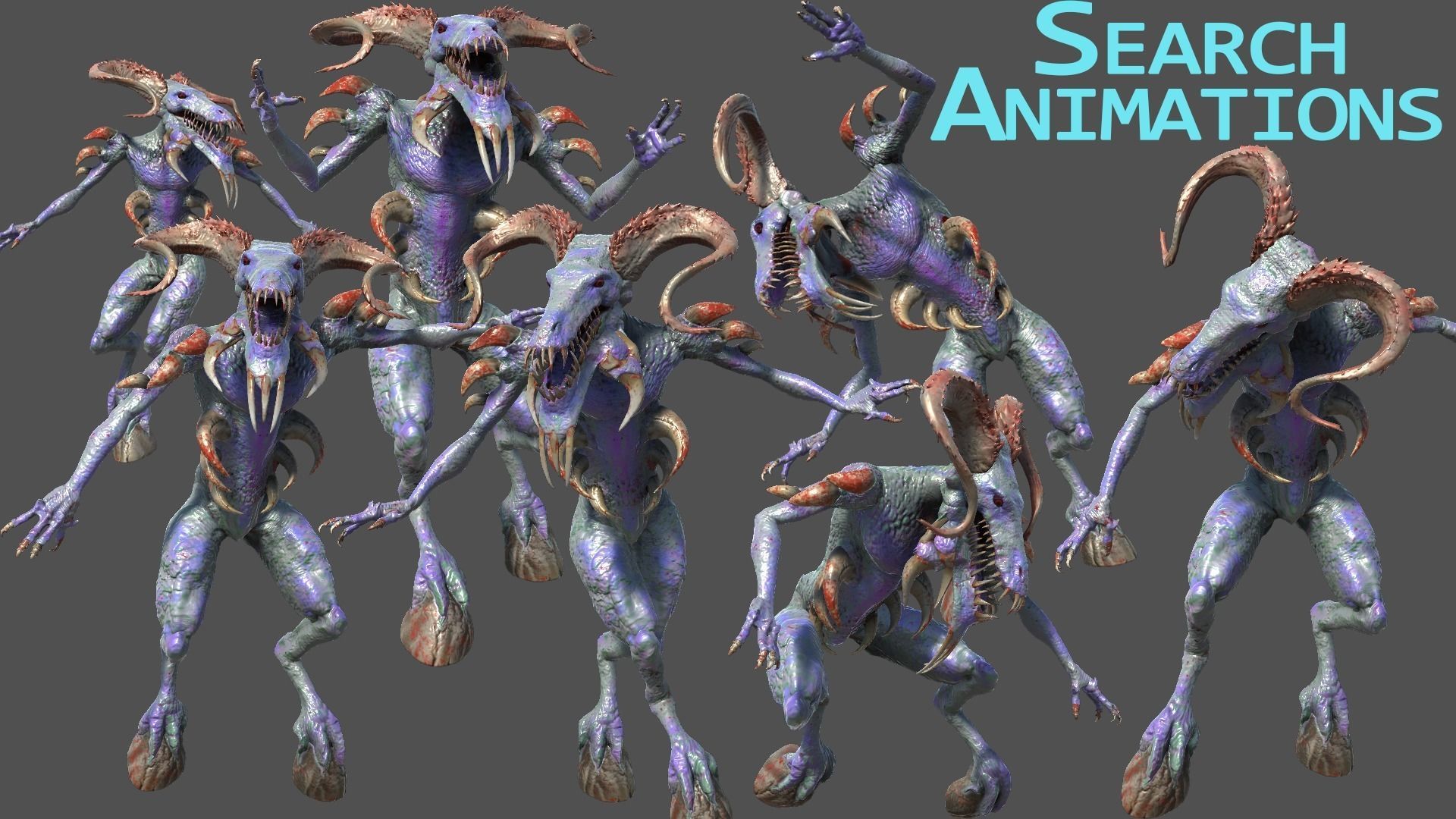 Mega Pack Horror Animations   7 packs Low-poly 3D model_18