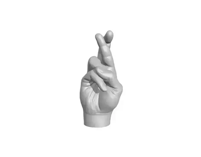 Hand Luky fingers crossed 3D print model