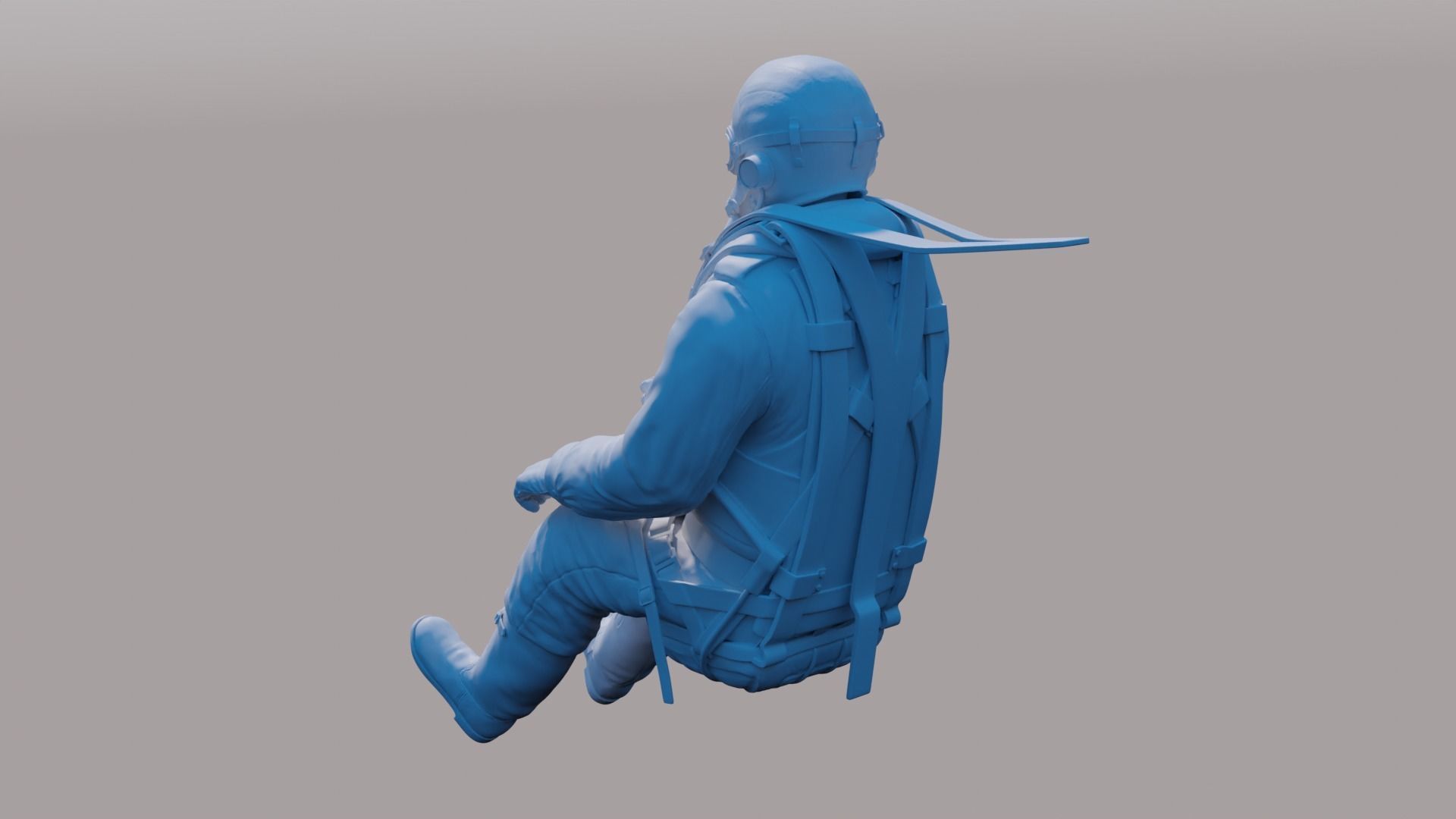 WWII RAF Fighter Pilot 3D print model_5