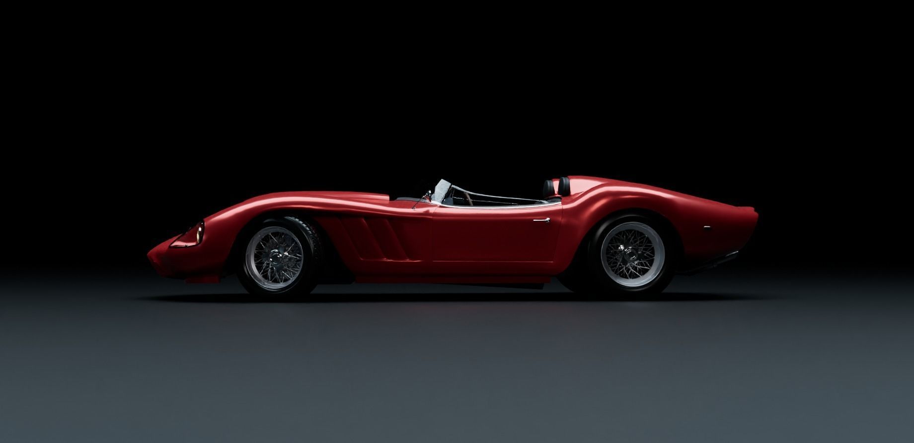 1950s classic speedster 3D model_4
