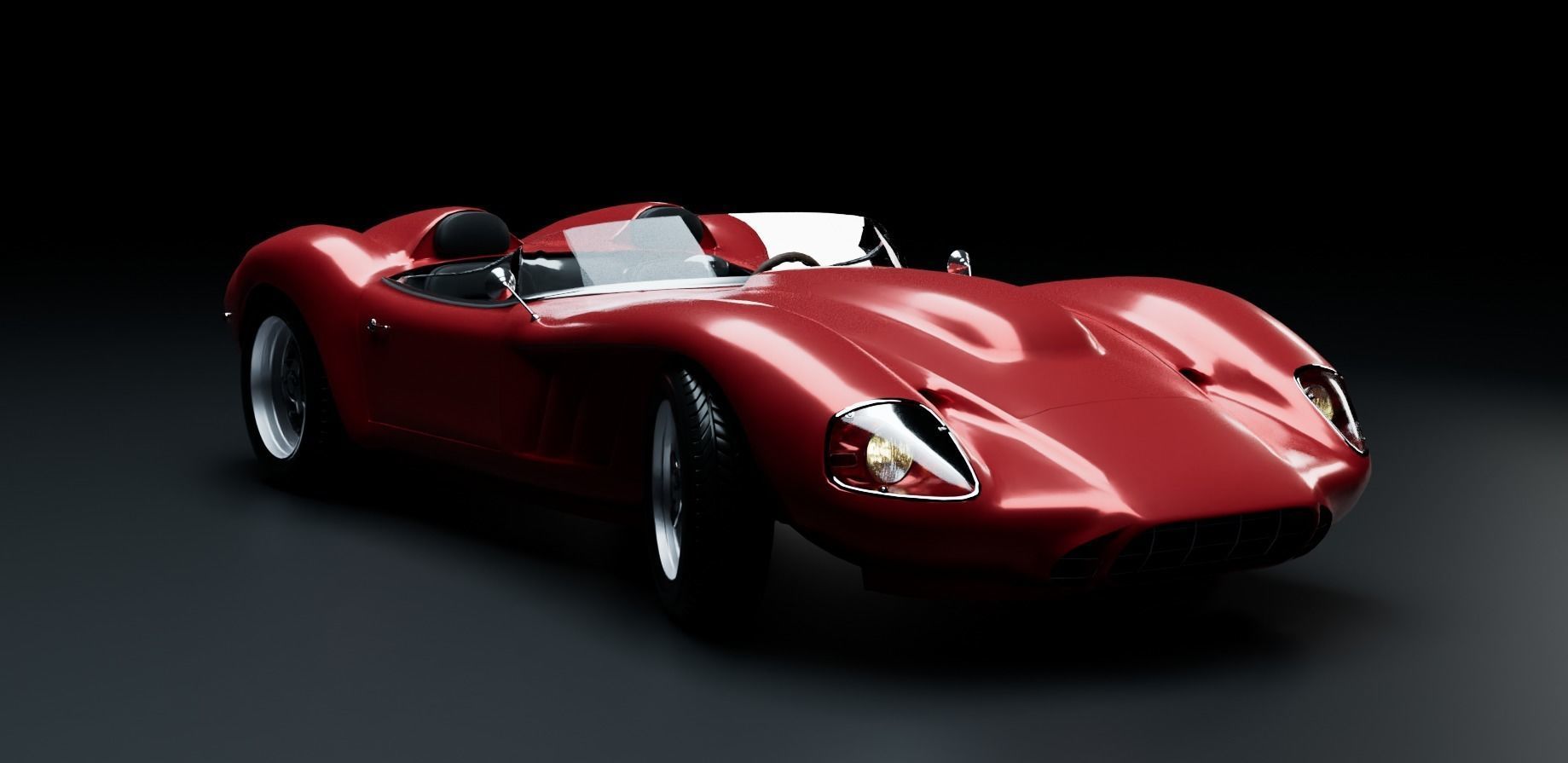 1950s classic speedster 3D model_11