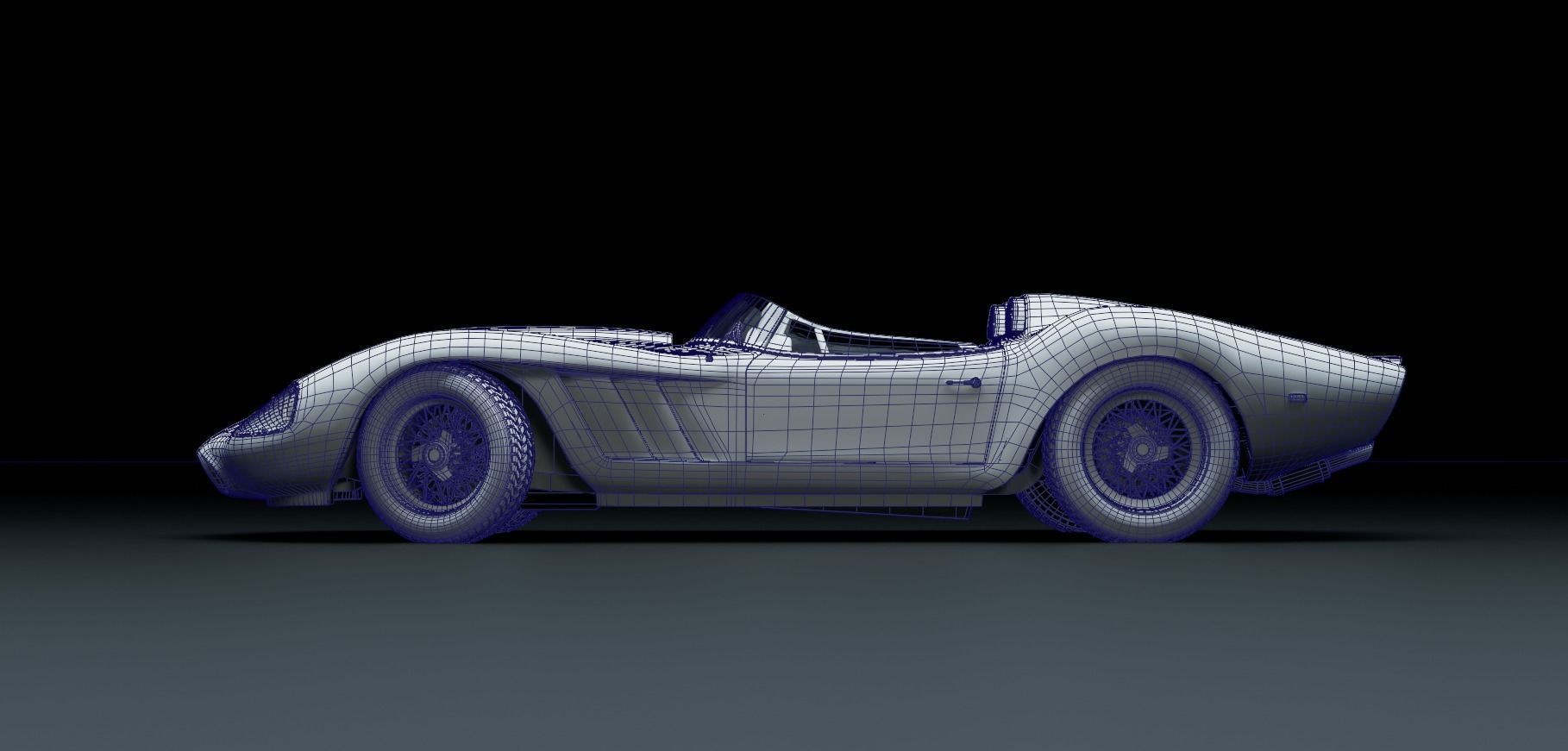 1950s classic speedster 3D model_13