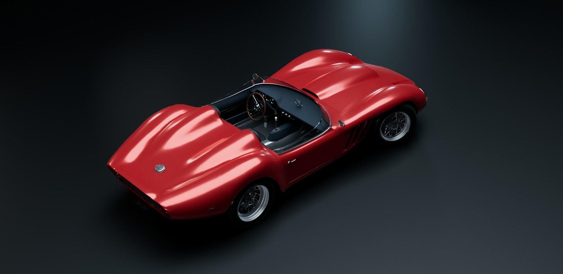 1950s classic speedster 3D model_7