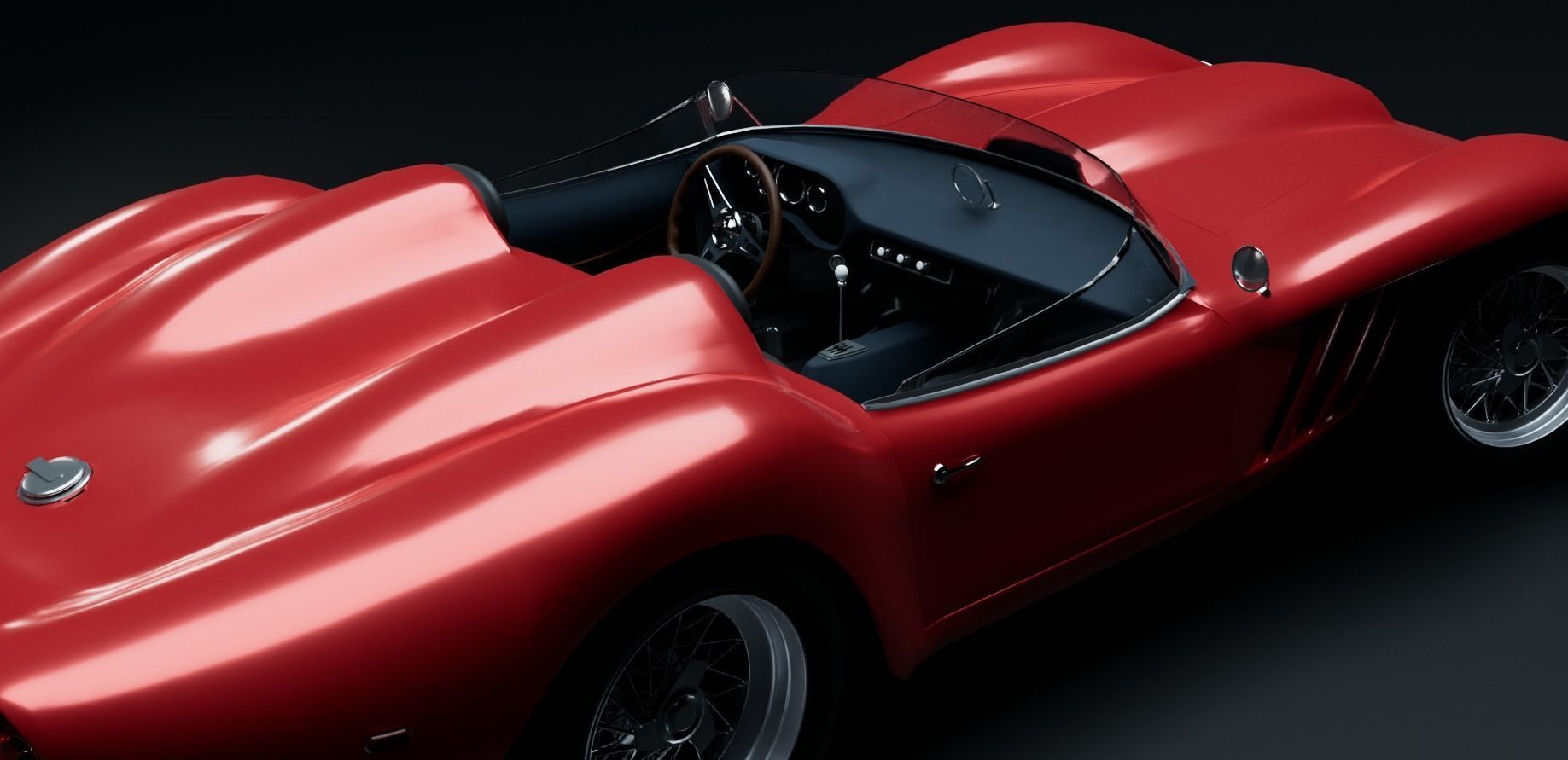 1950s classic speedster 3D model_8