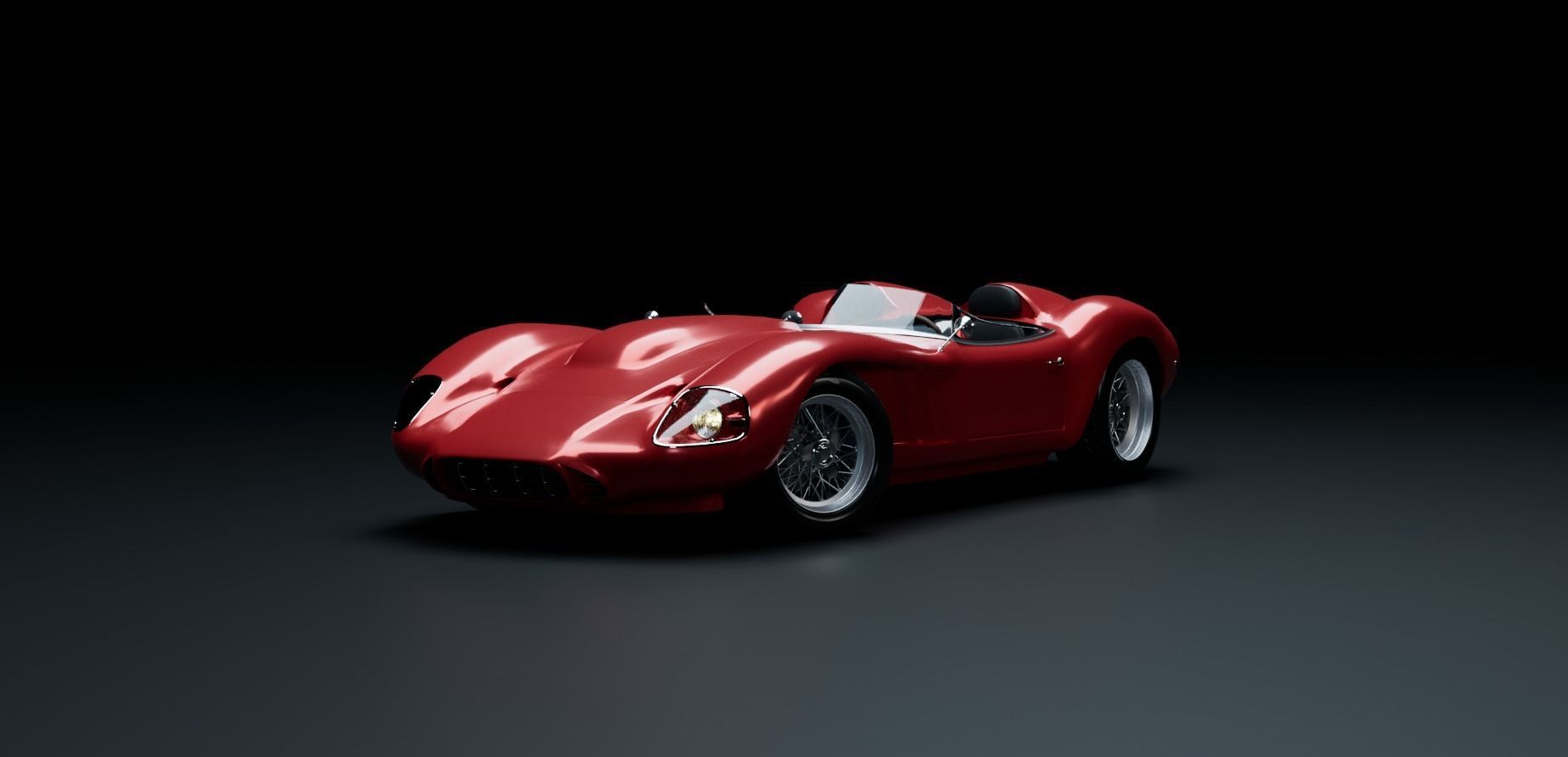 1950s classic speedster 3D model_1