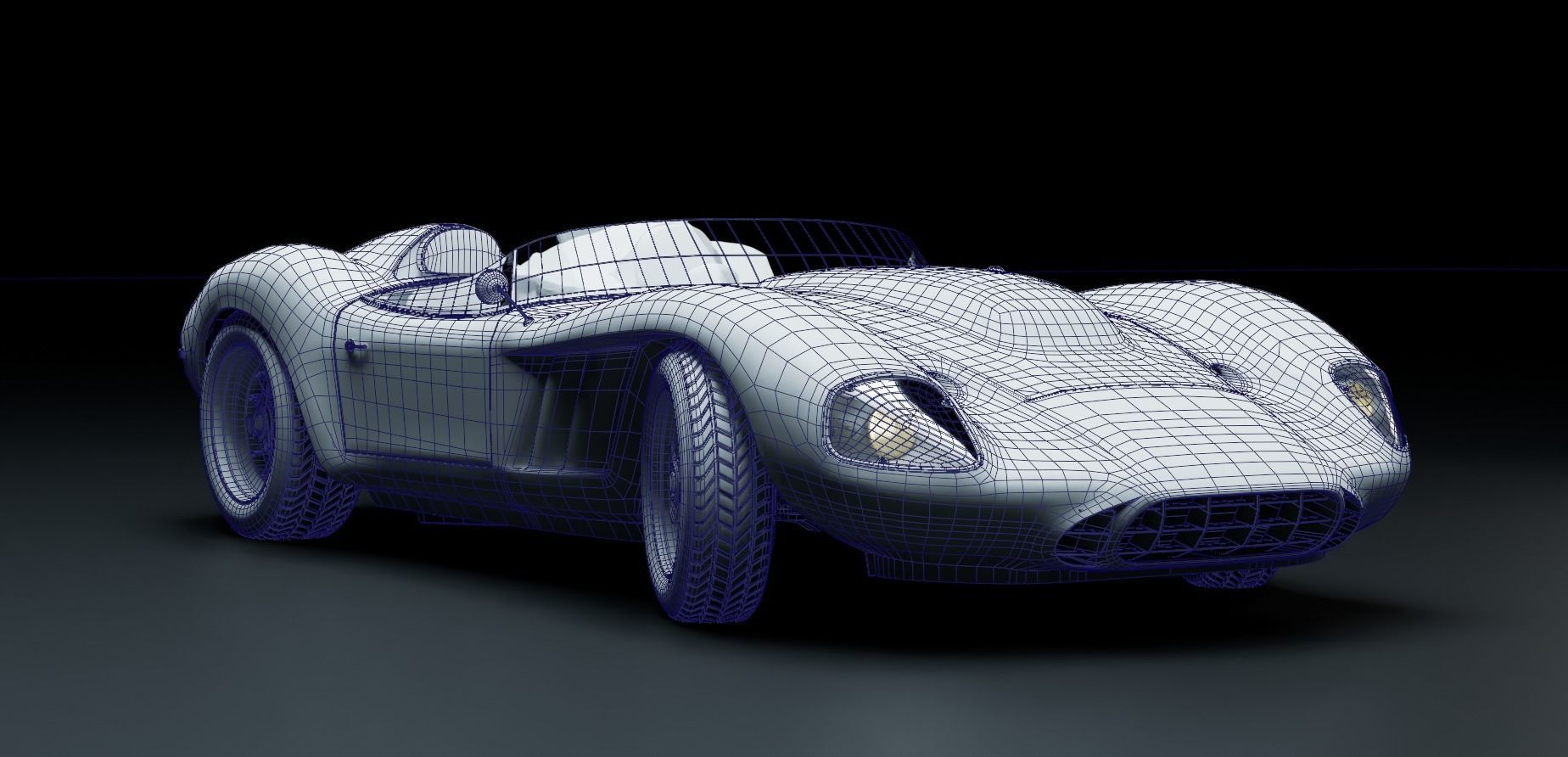 1950s classic speedster 3D model_16