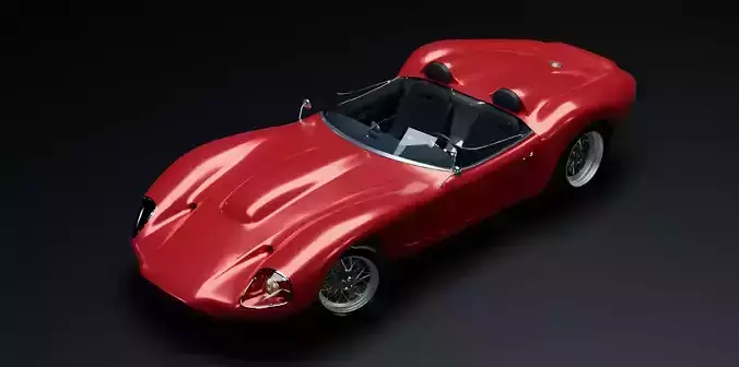 1950s classic speedster 3D model