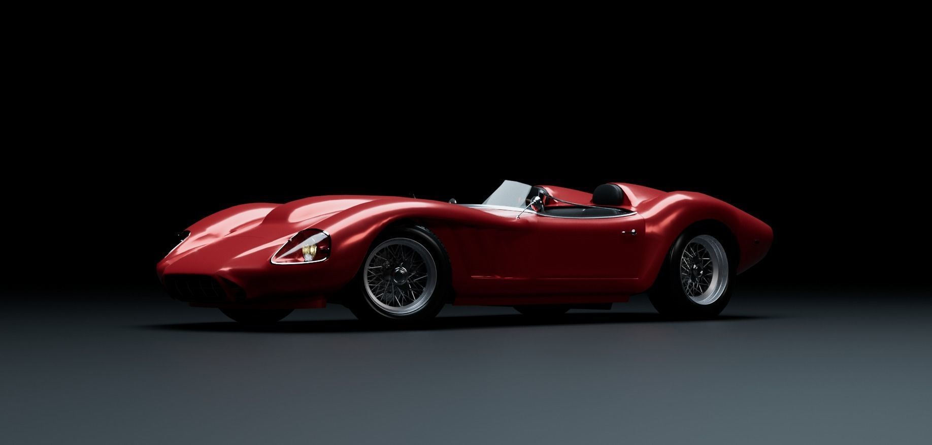 1950s classic speedster 3D model_3