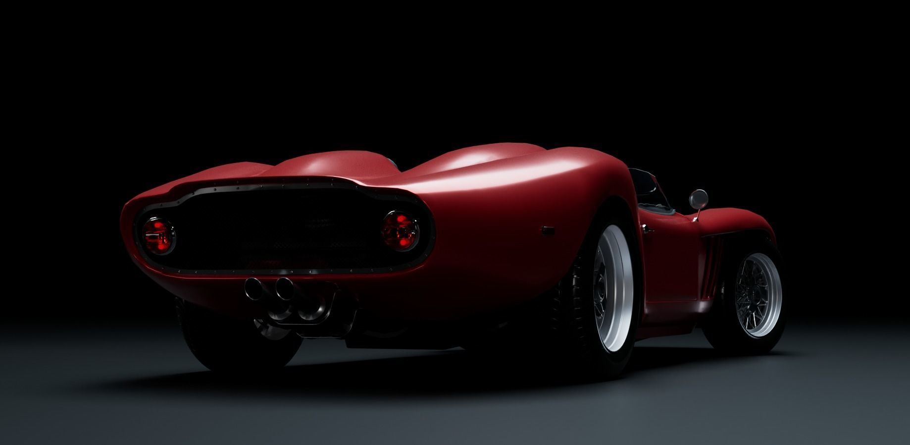 1950s classic speedster 3D model_9