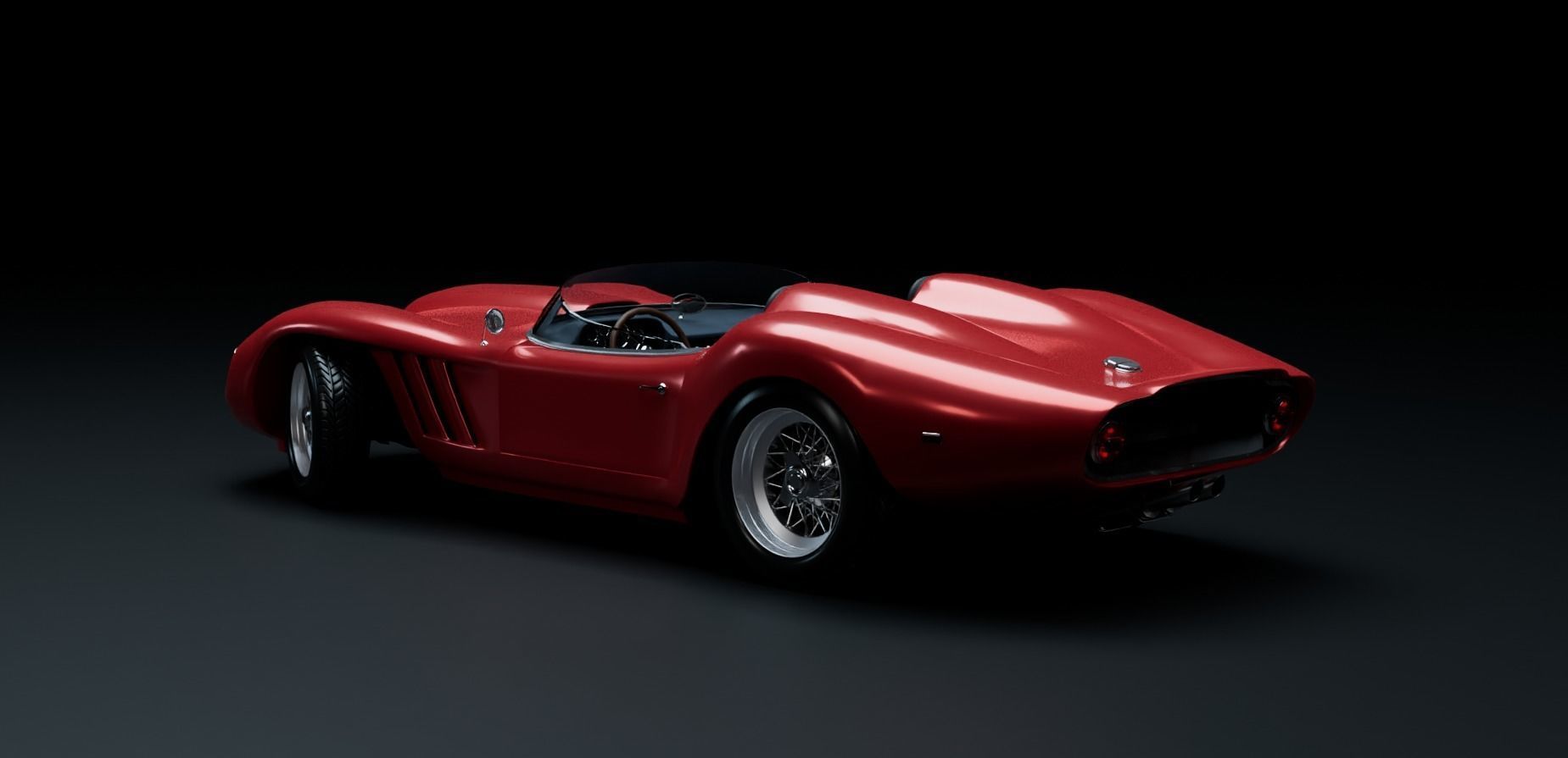 1950s classic speedster 3D model_5