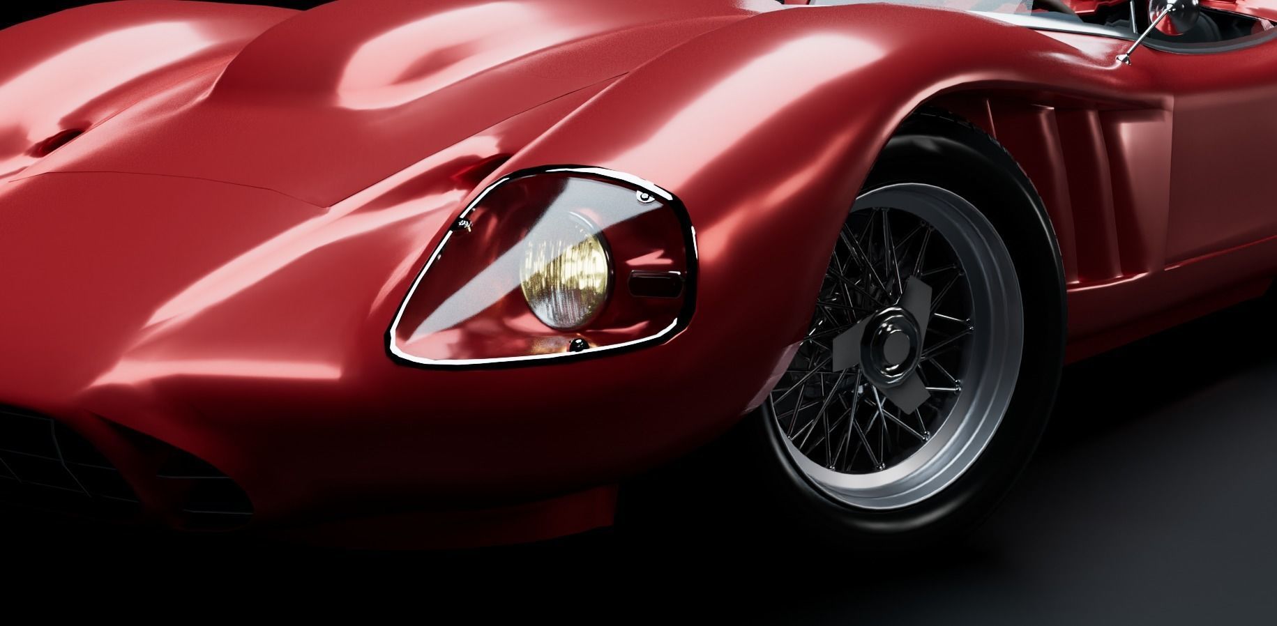 1950s classic speedster 3D model_2