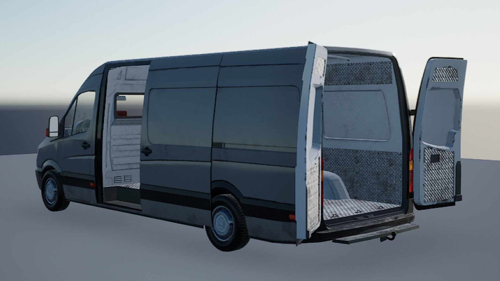 Panelvan Cars v1 - Unreal Engine Project Low-poly 3D model_6
