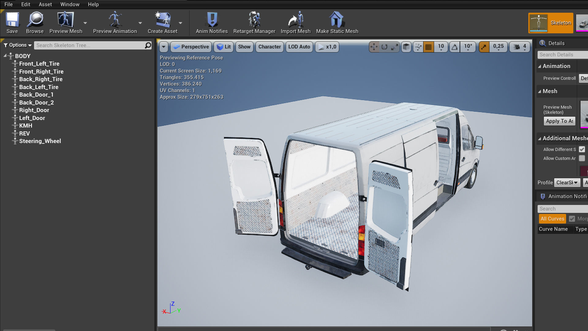 Panelvan Cars v1 - Unreal Engine Project Low-poly 3D model_12