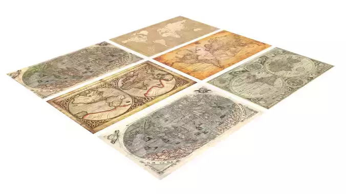 Old World Maps Set
