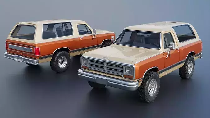 Dodge Ramcharger 1987 3D print model 2