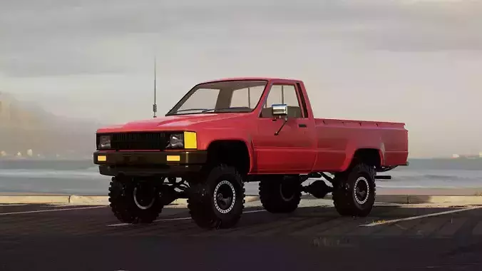 ZBL Pickup Car V2 - Unreal Engine Project Low-poly 3D model
