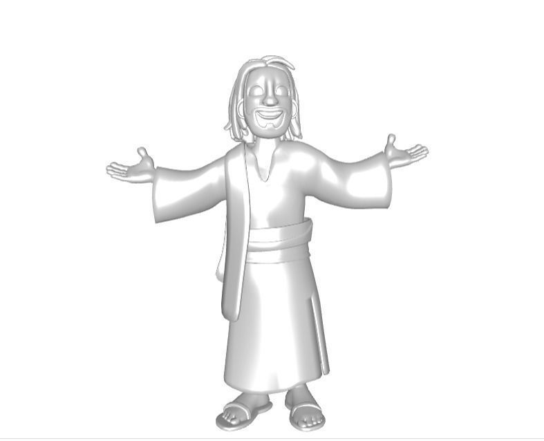 3D character Model with open arms roman character STL 3D print model_3