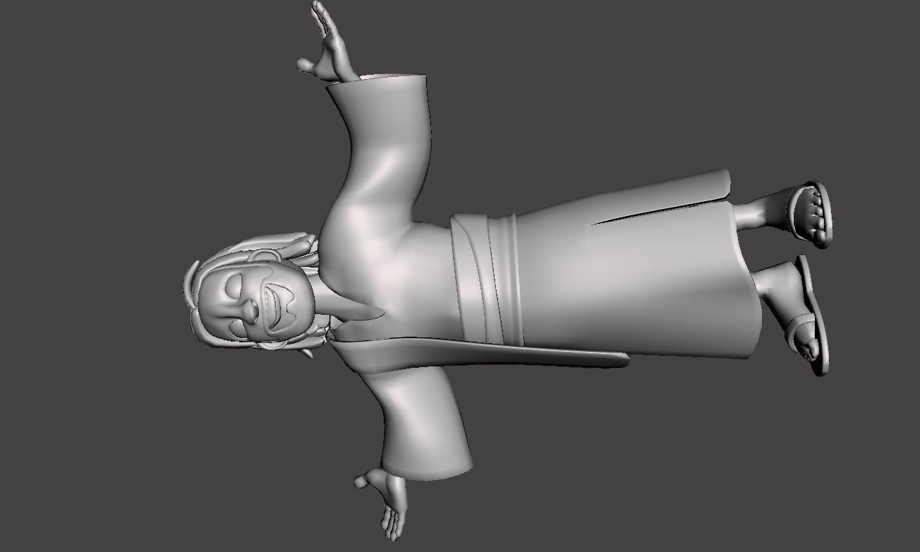 3D character Model with open arms roman character STL 3D print model_2