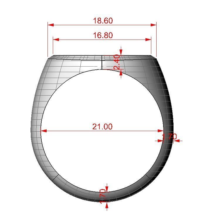 Eye of Horus signet ring 3D print model 3D print model_5