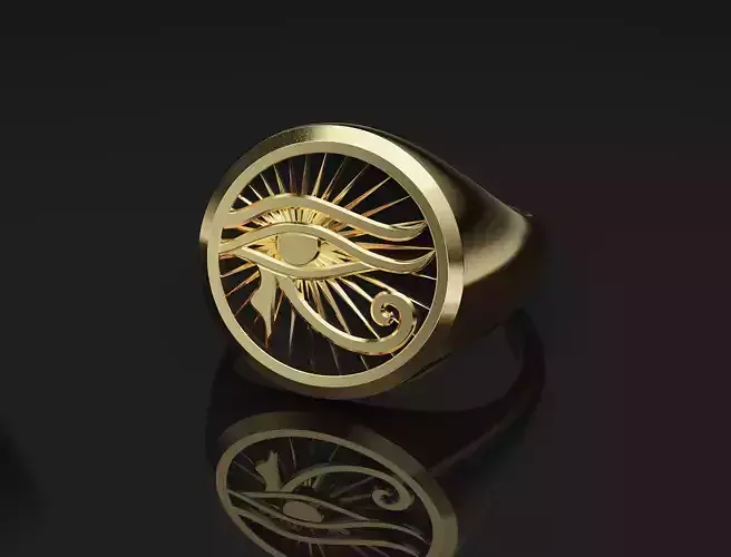 Eye of Horus signet ring 3D print model 