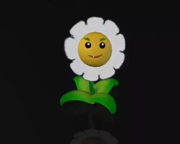Cartoon Flower Low-poly 3D model