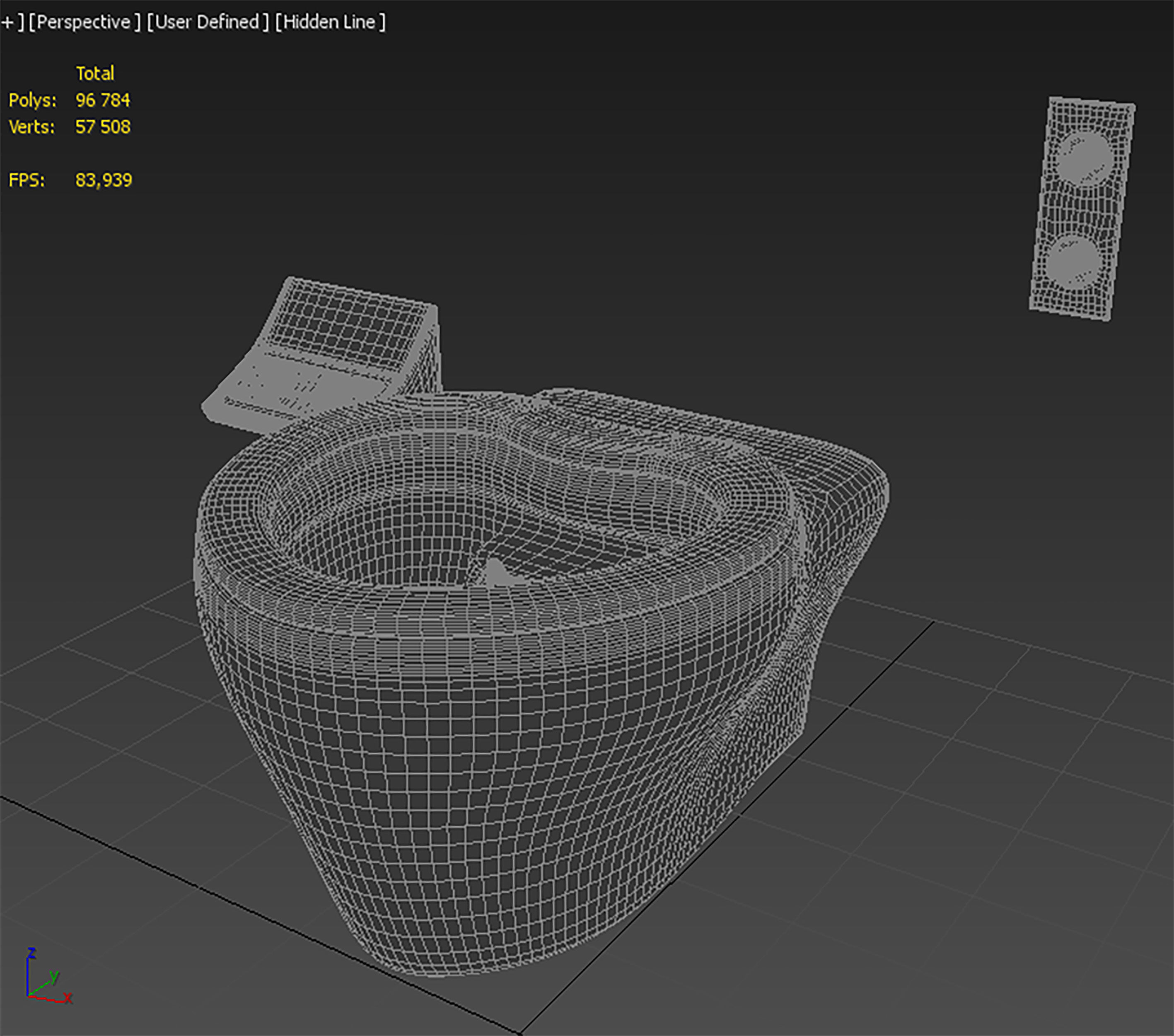 Wall-mounted toilet set 3D Model Collection_28