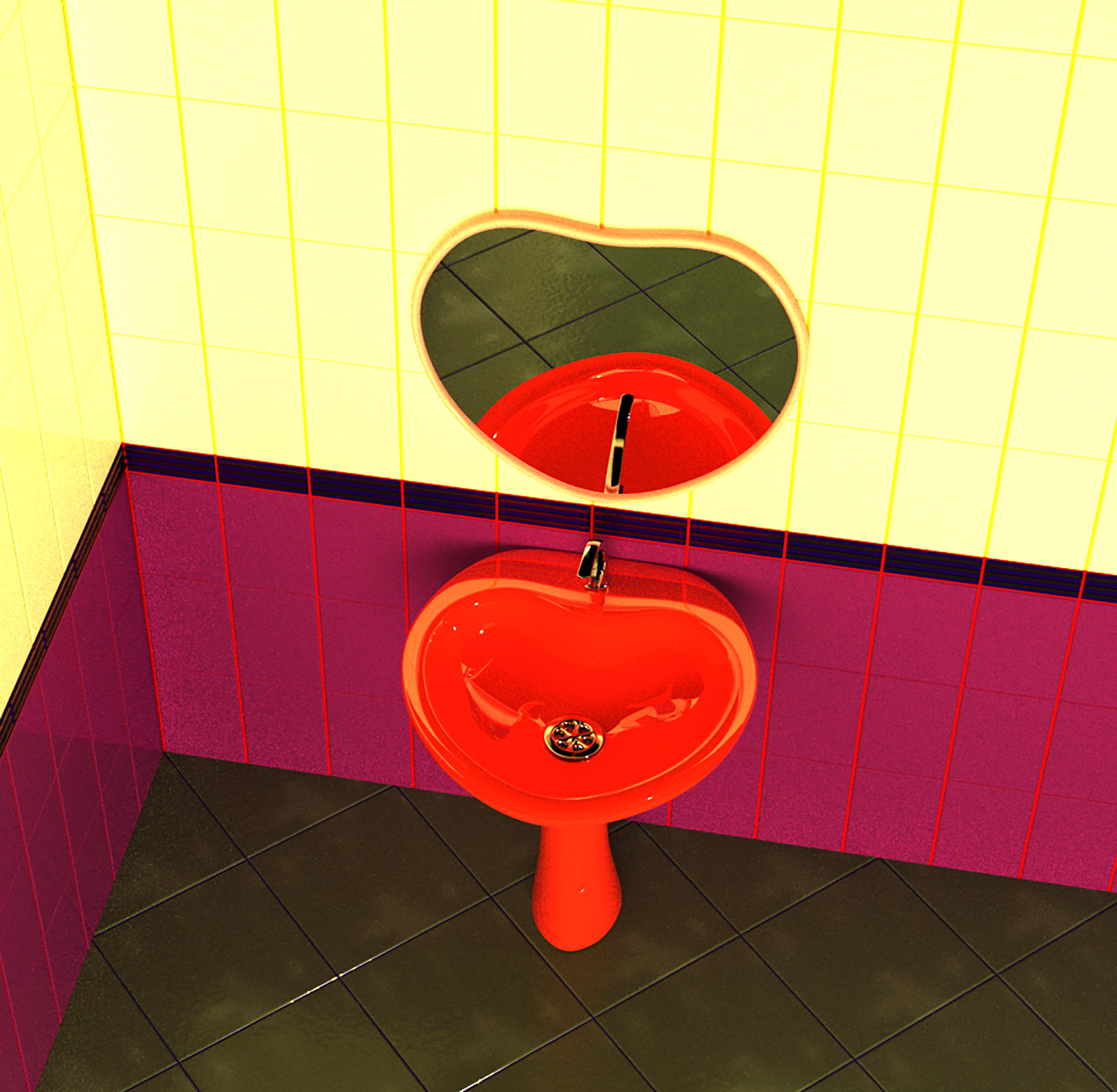 Wall-mounted toilet set 3D Model Collection_8