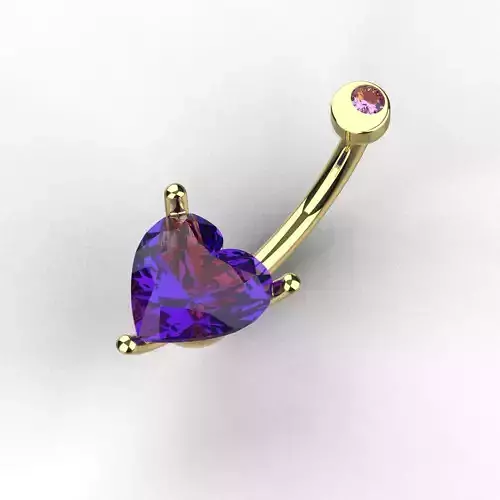 Piercing in the navel Stone with a diameter of 7x7 mm